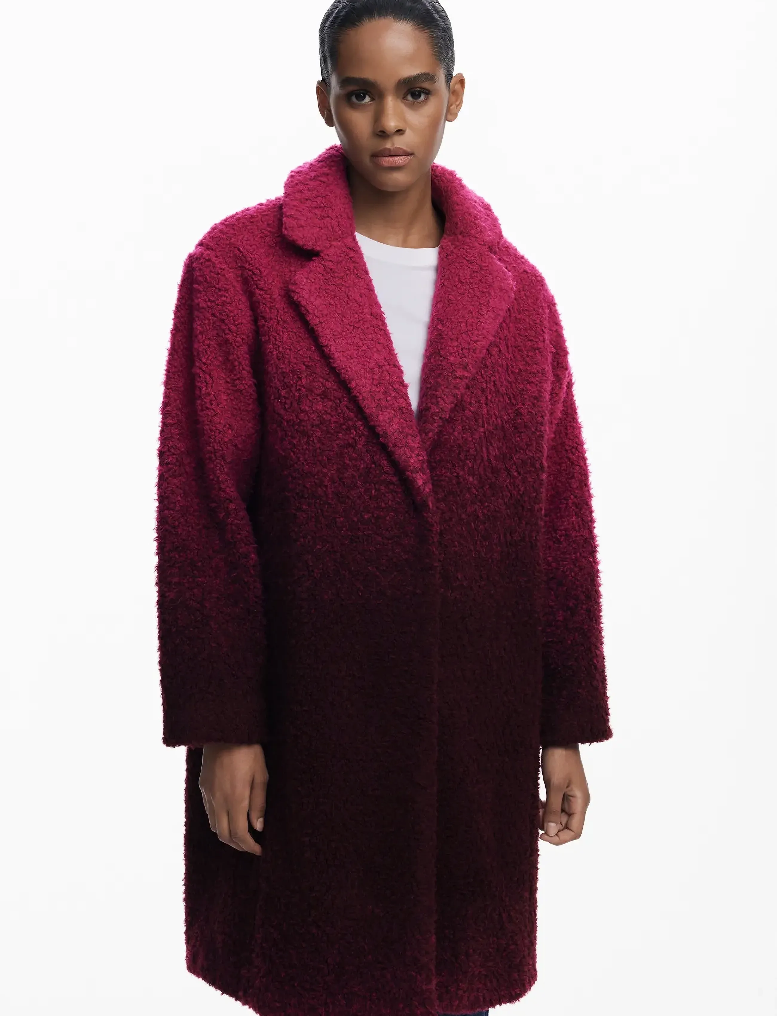 Desigual Coat Icecream, L, Coats, Rosa - Winter Frauen