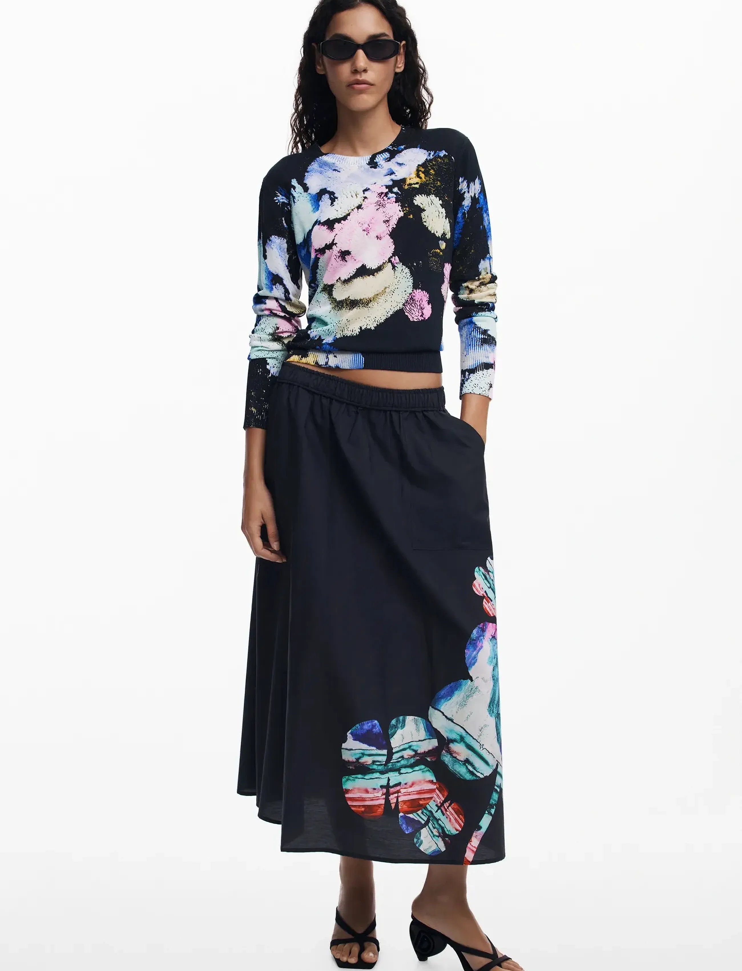 Desigual - ELLA LACROIX - midi nederdele - black - 4