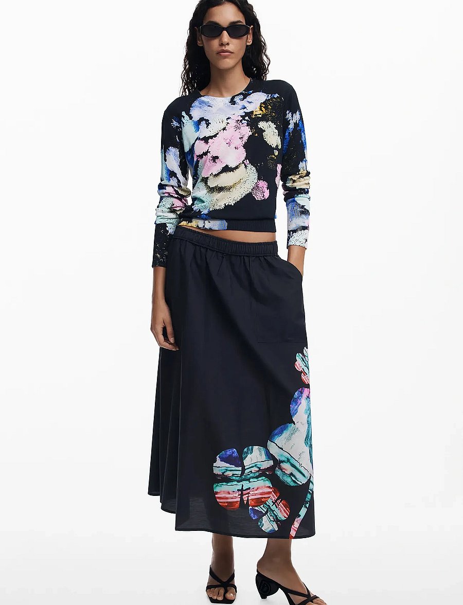 Desigual - ELLA LACROIX - midi-röcke - black - 4