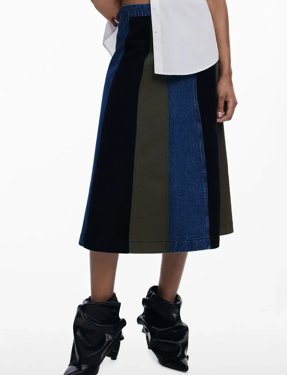 Desigual - PATCHES - jeansröcke - 4002 caqui - 0