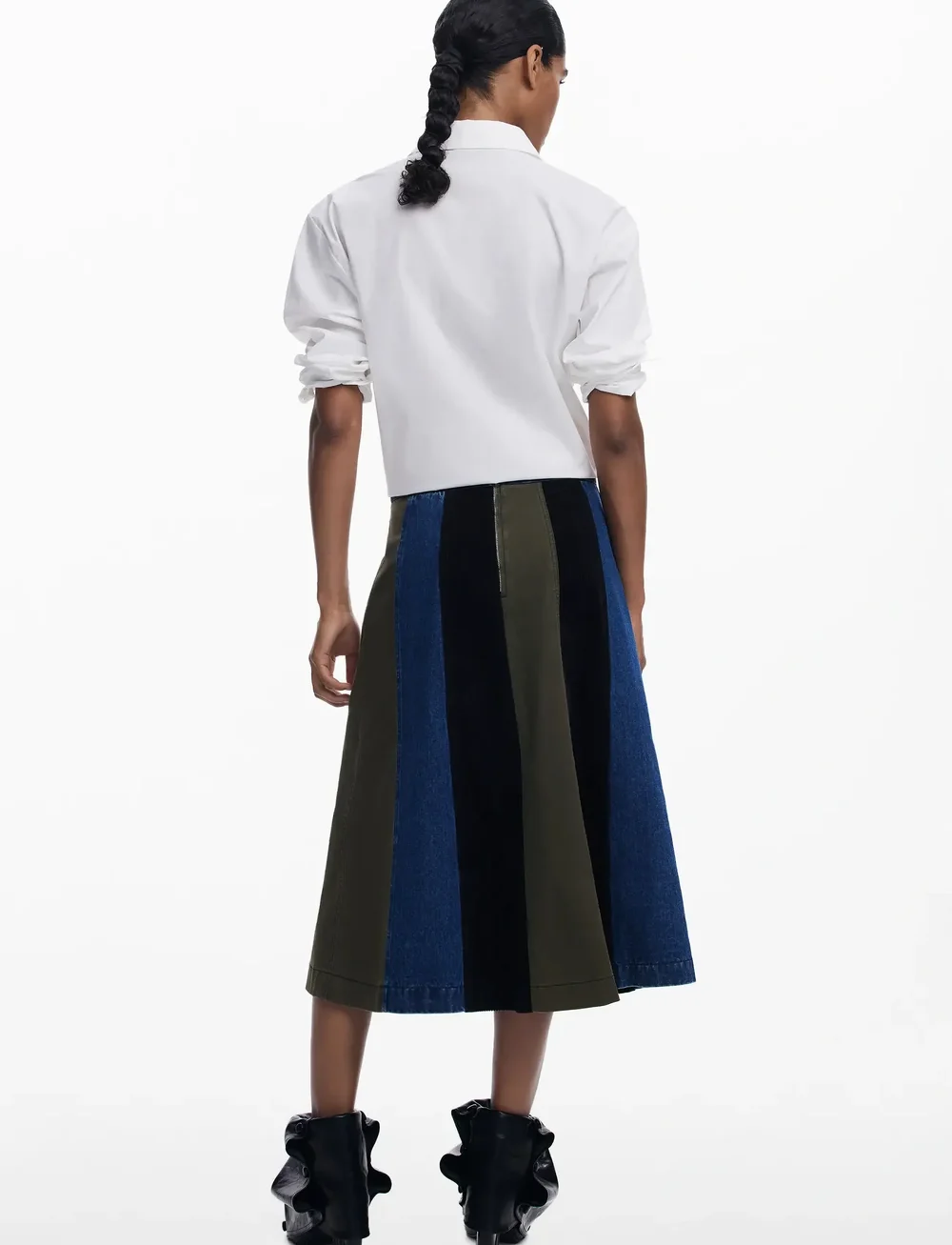 Desigual - PATCHES - jeansröcke - 4002 caqui - 3