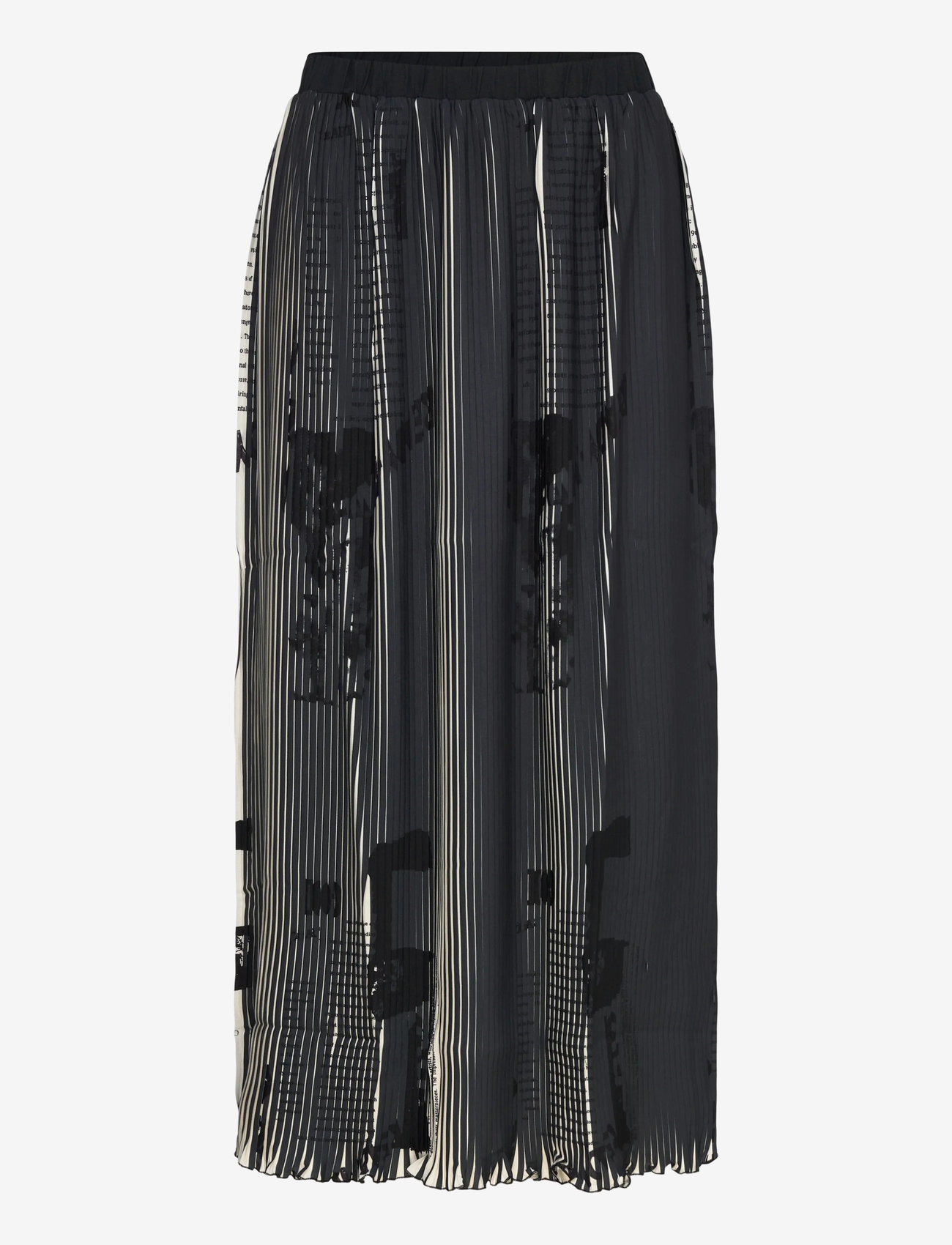 Desigual - NEWSPAPERS - plisseeritud seelikud - black - 0