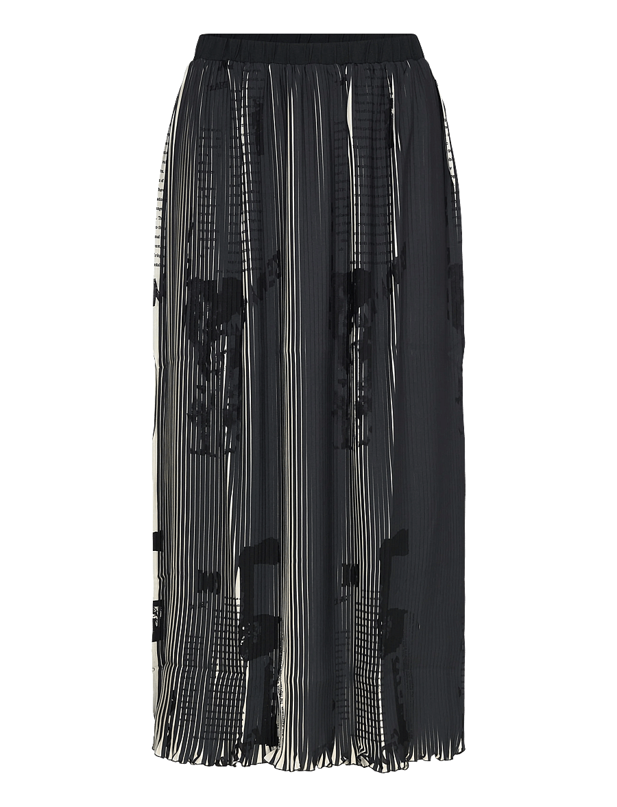Desigual - NEWSPAPERS - plisseeritud seelikud - black - 1
