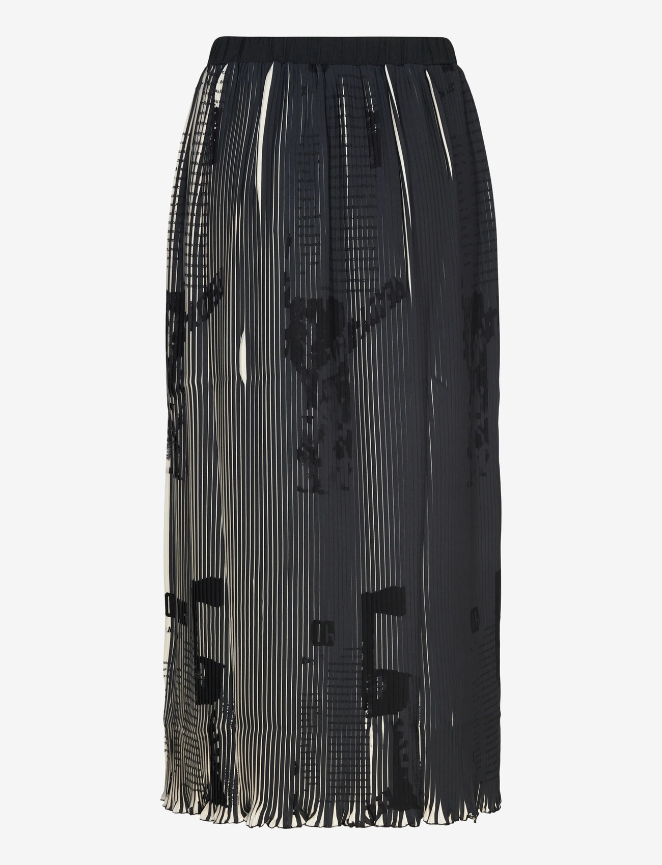 Desigual - NEWSPAPERS - plisseeritud seelikud - black - 1