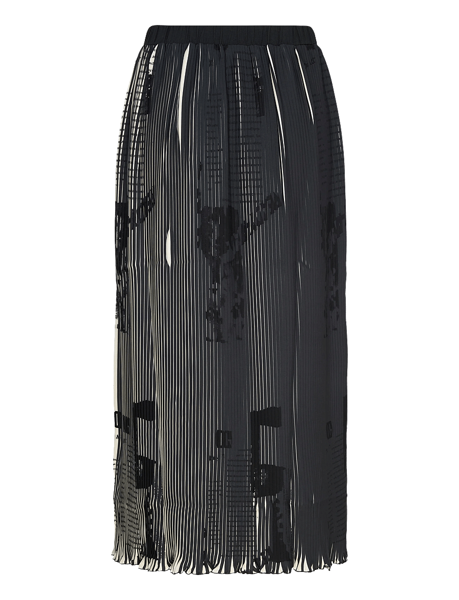 Desigual - NEWSPAPERS - plisseeritud seelikud - black - 2