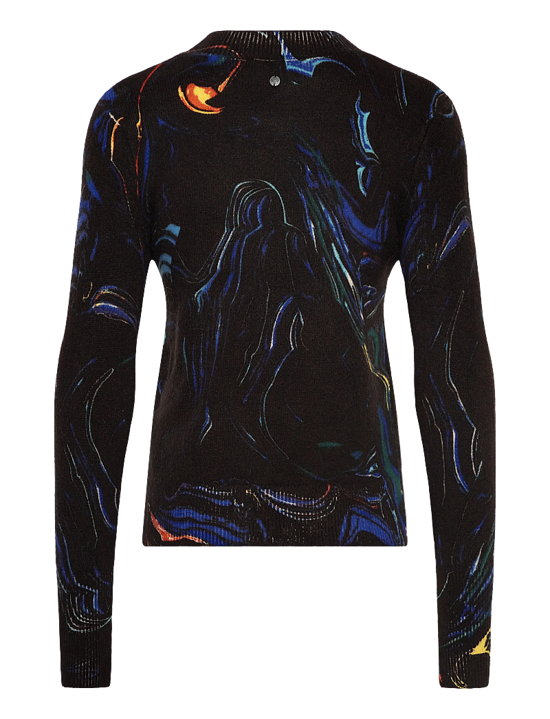 Desigual - BUTTERFLY LACROIX - kõrge kaelusega kudumid - black - 2