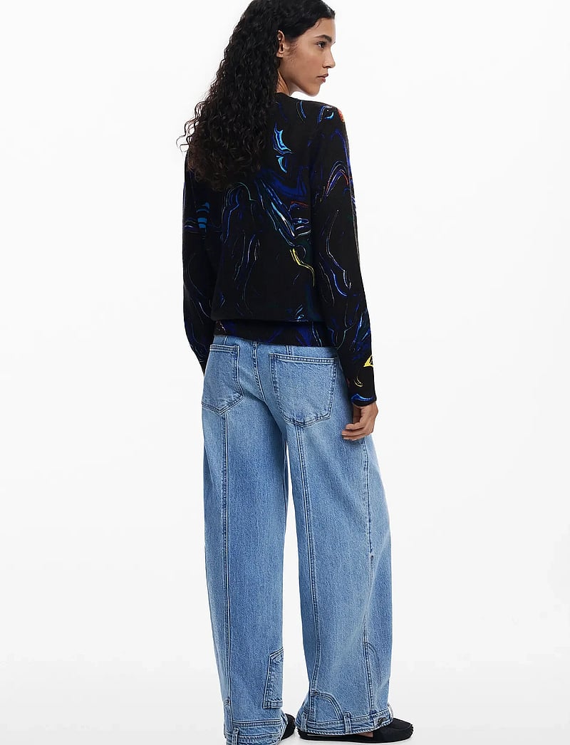 Desigual - BUTTERFLY LACROIX - kõrge kaelusega kudumid - black - 3