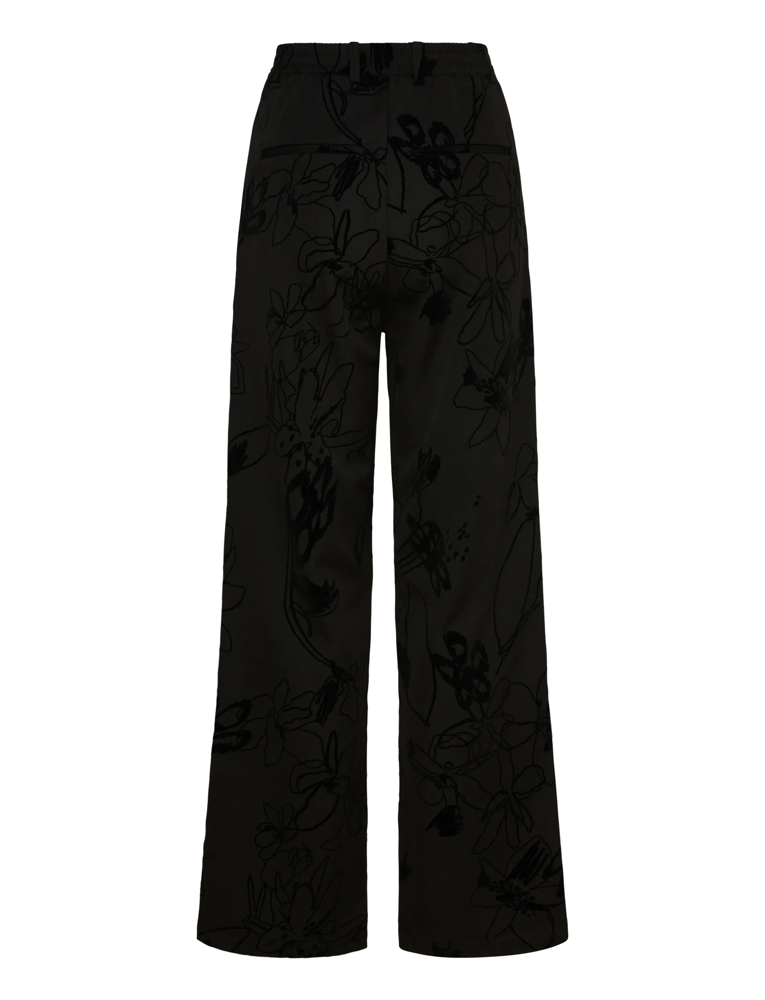 Desigual - FLOCK - bukser med brede ben - black - 2