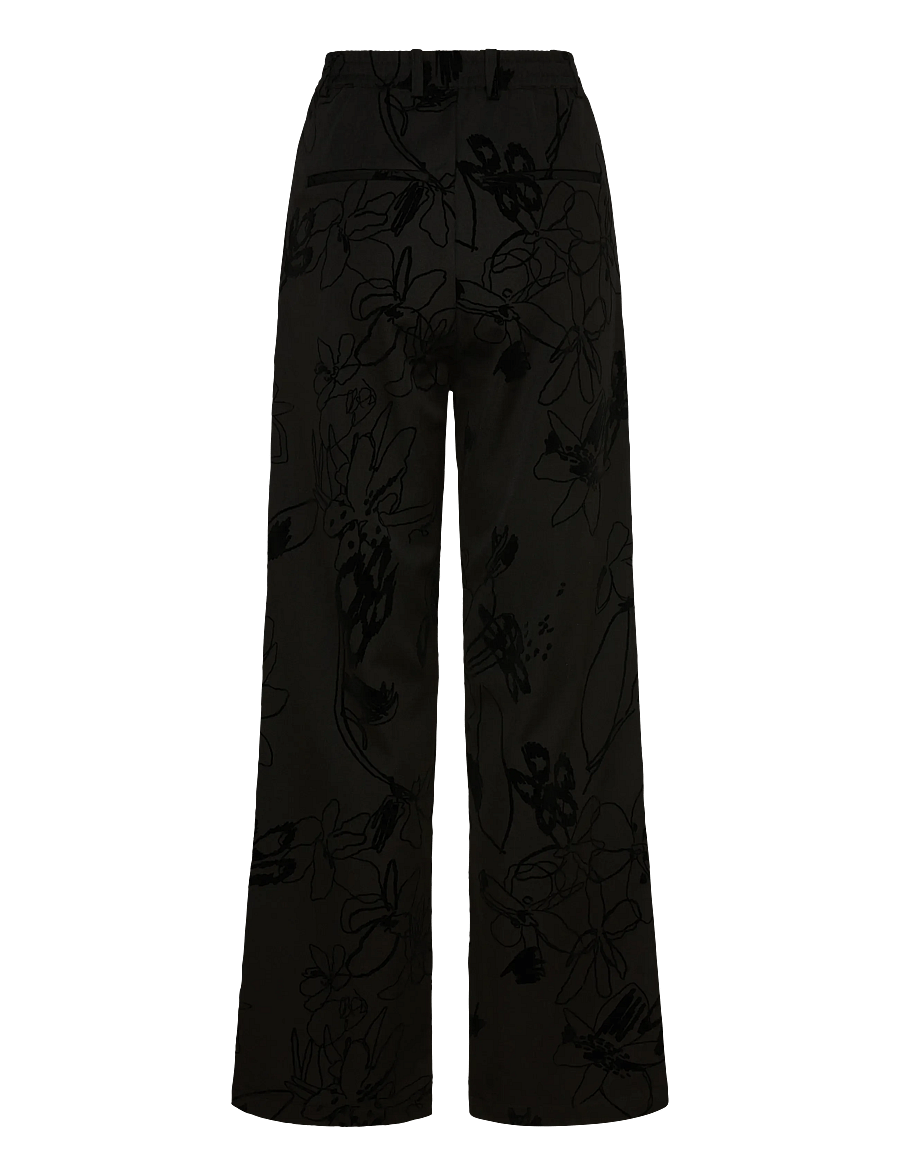 Desigual - FLOCK - bukser med brede ben - black - 2