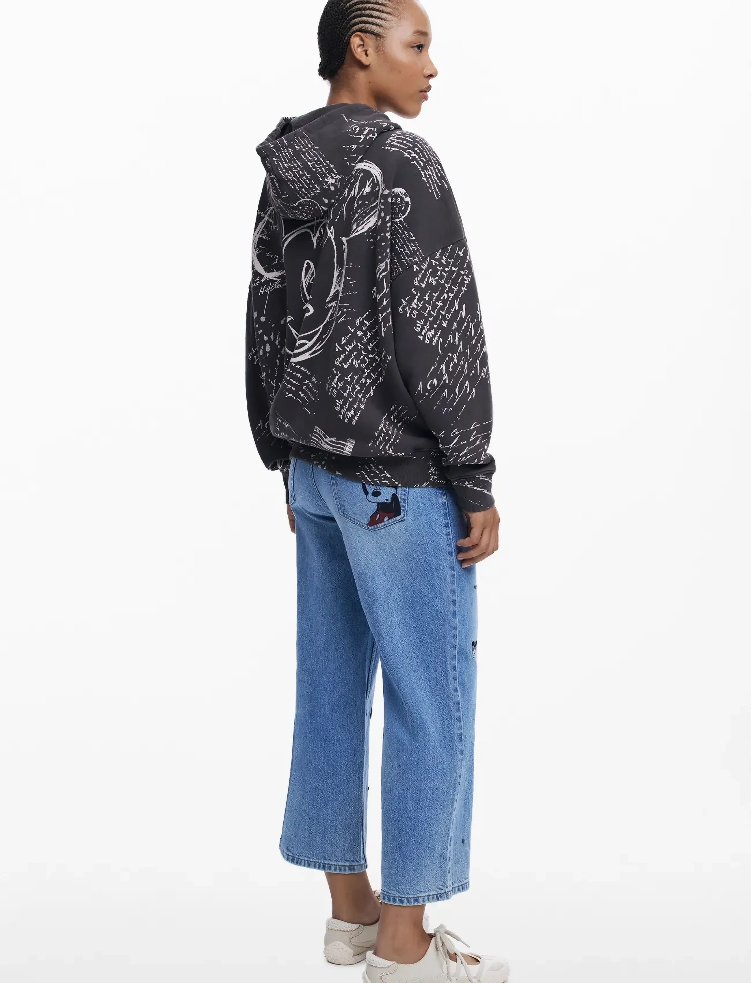 Desigual - LETTERS MICKEY - hættetrøjer - black - 3