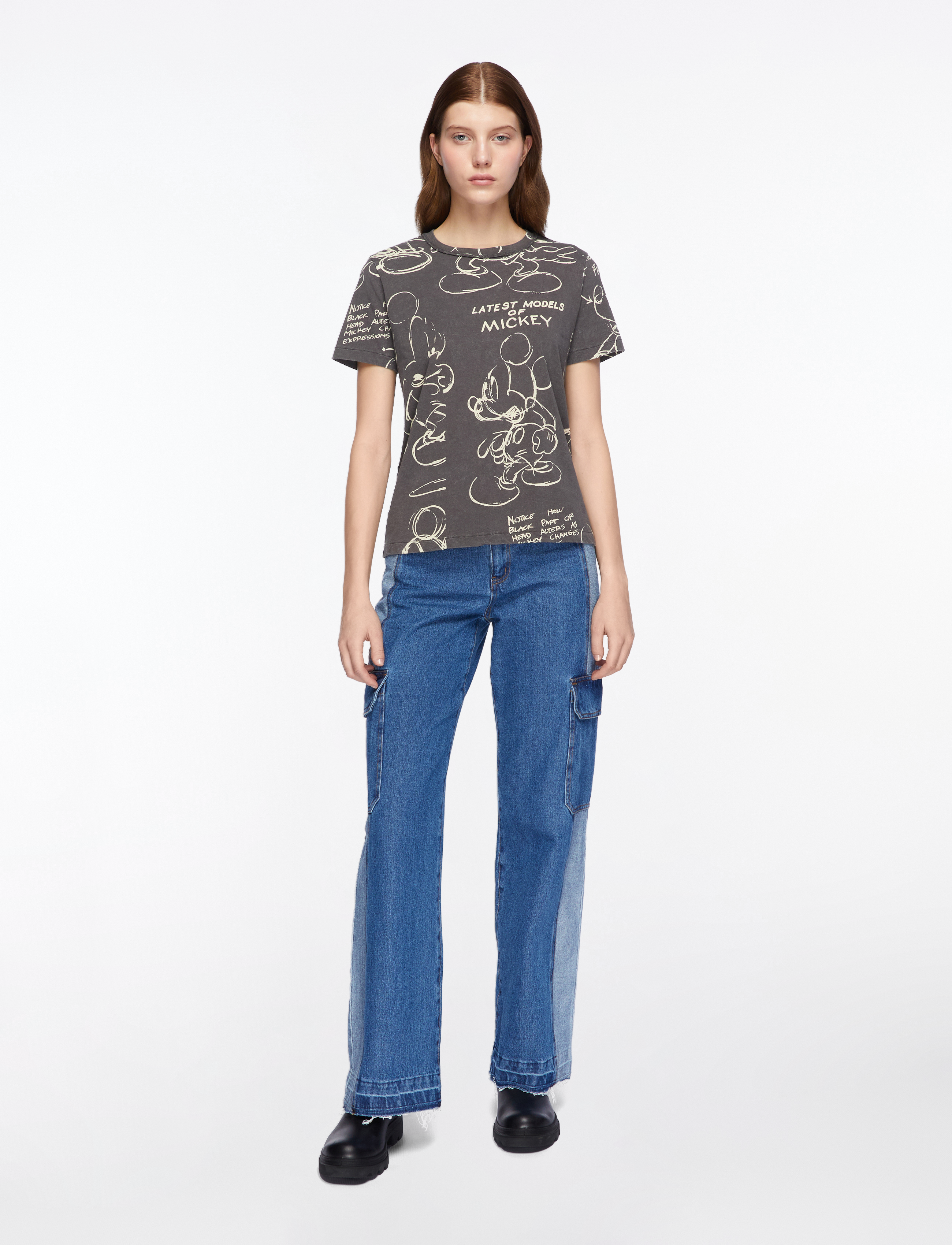 Desigual - MICKEY SKETCH - t-shirts - black - 2