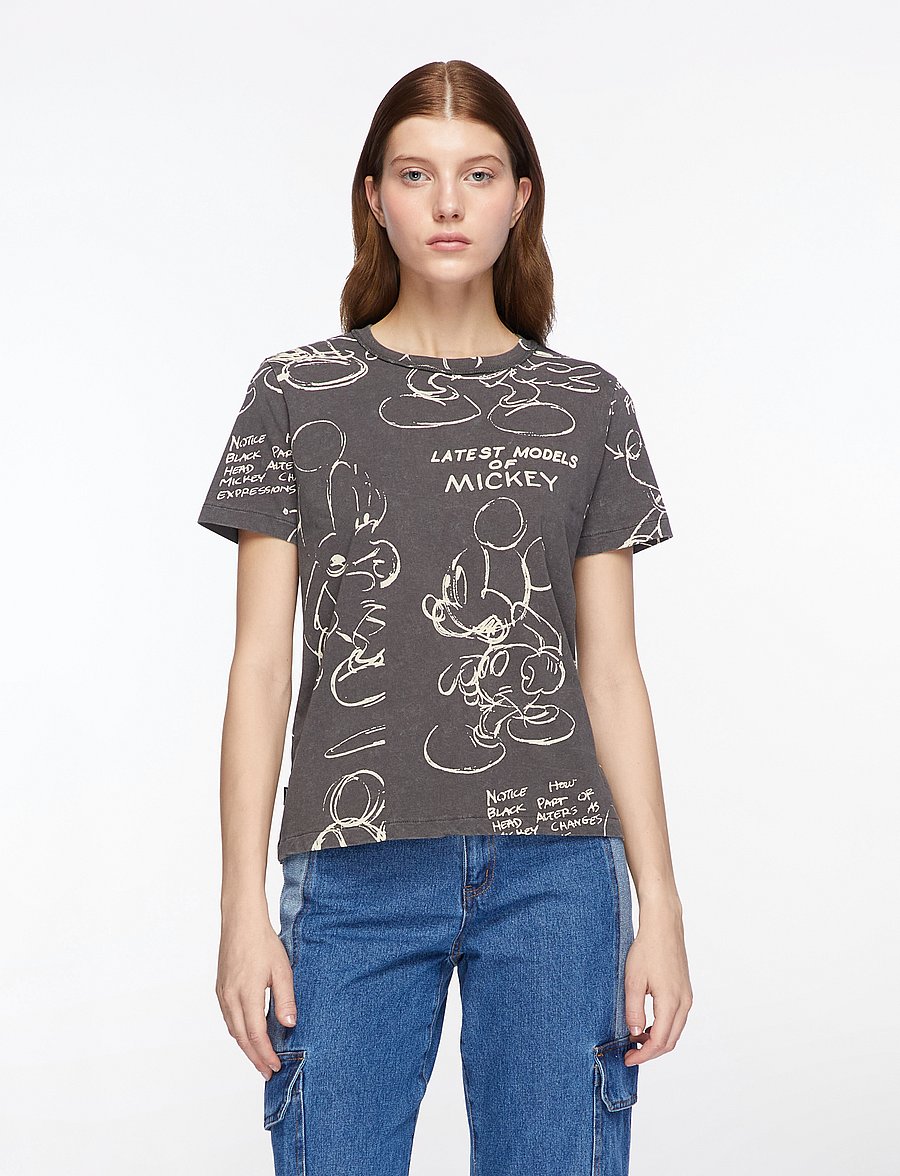 Desigual - MICKEY SKETCH - t-shirts - black - 0
