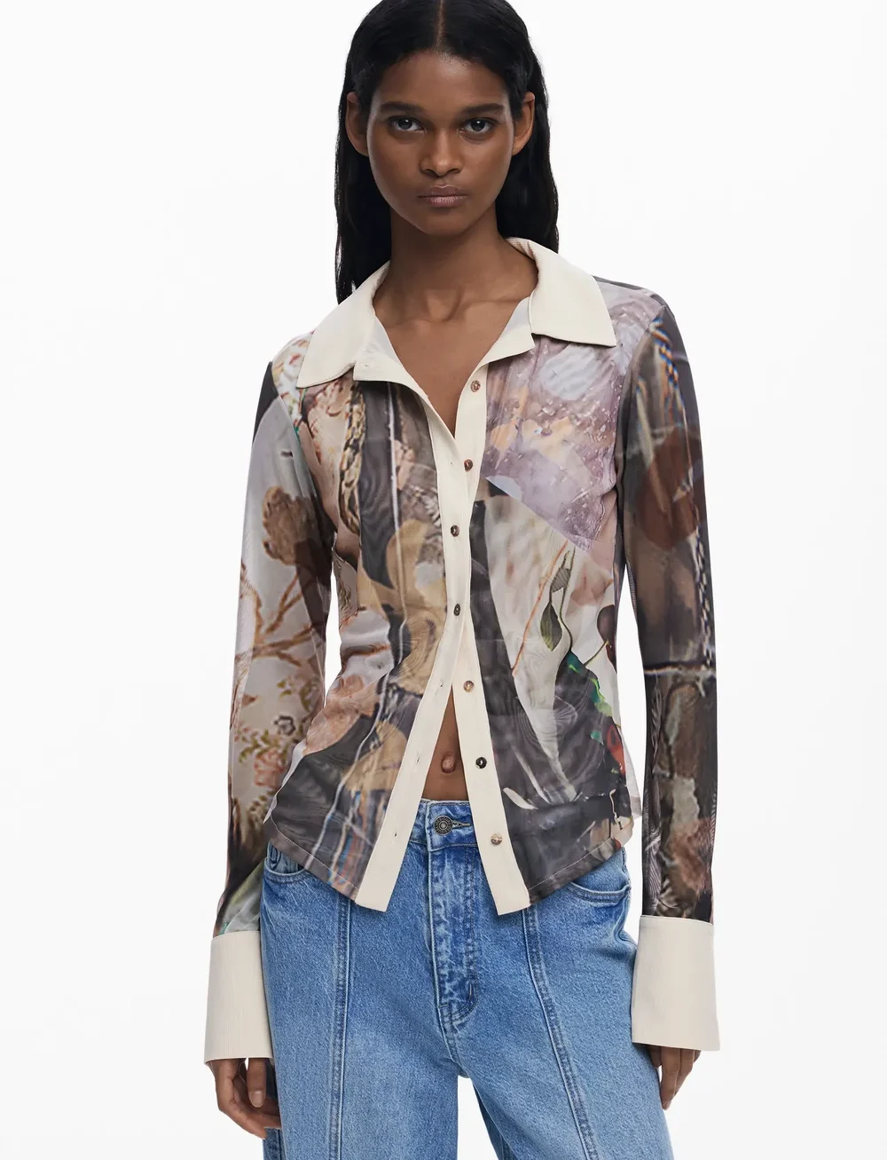 Desigual - EYRE - långärmade skjortor - 6110 desert palm - 0