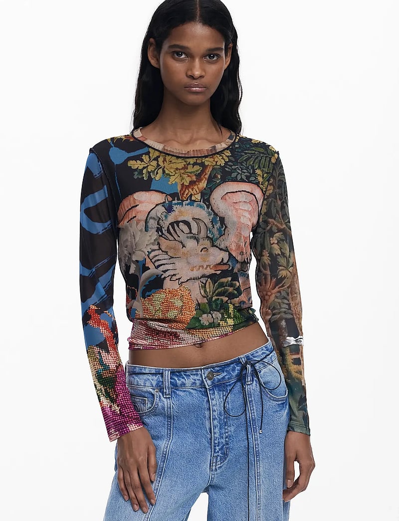 Desigual - DRAGON LACROIX - langærmede toppe - 5028 azul plomo - 0