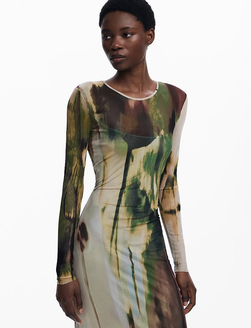 Desigual - GODIVA - t-shirt-kleider - 4003 verde militar - 0