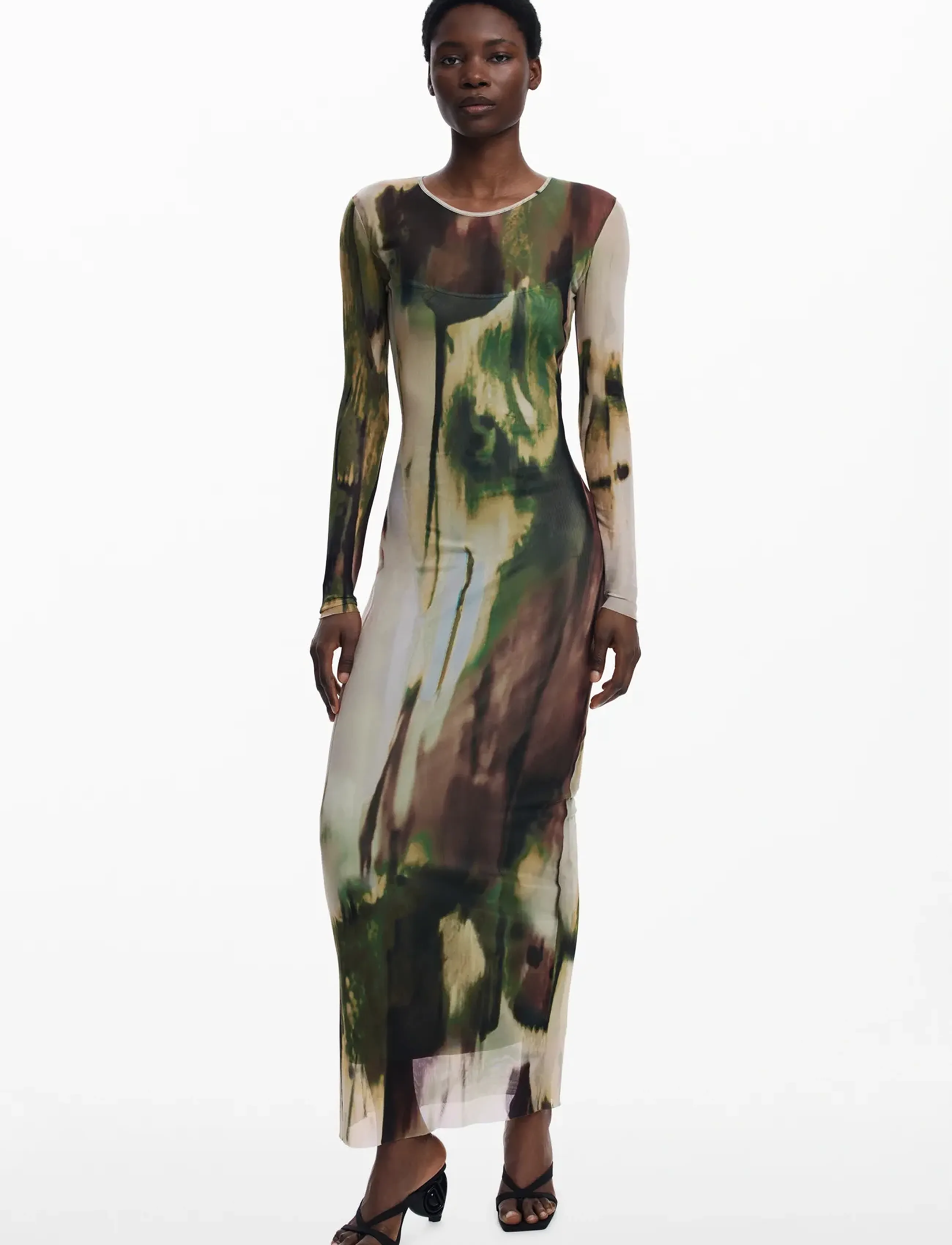 Desigual - GODIVA - t-shirtkjoler - 4003 verde militar - 4