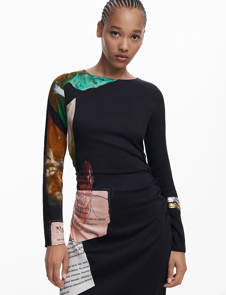 Desigual - PATCH FIONA - midiklänningar - black - 0