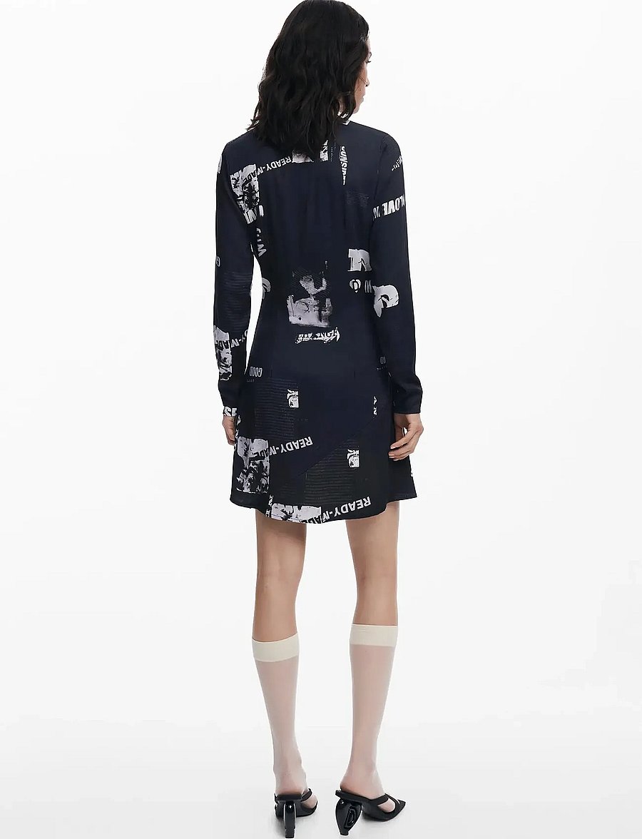 Desigual - NEWSCORTO - kurze kleider - black - 3