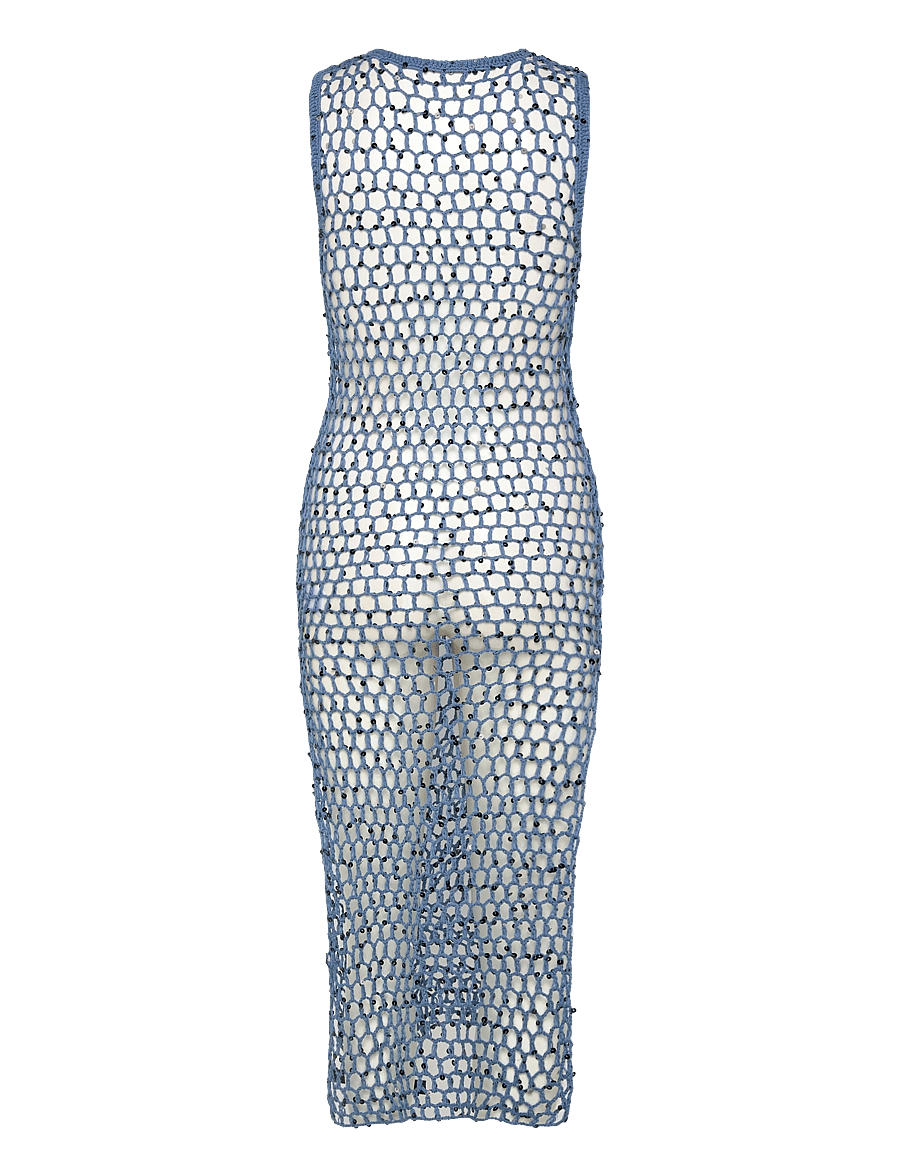 Desigual - PAREO_GLIMMER DAY BLUE - midi-kleider - blue - 1