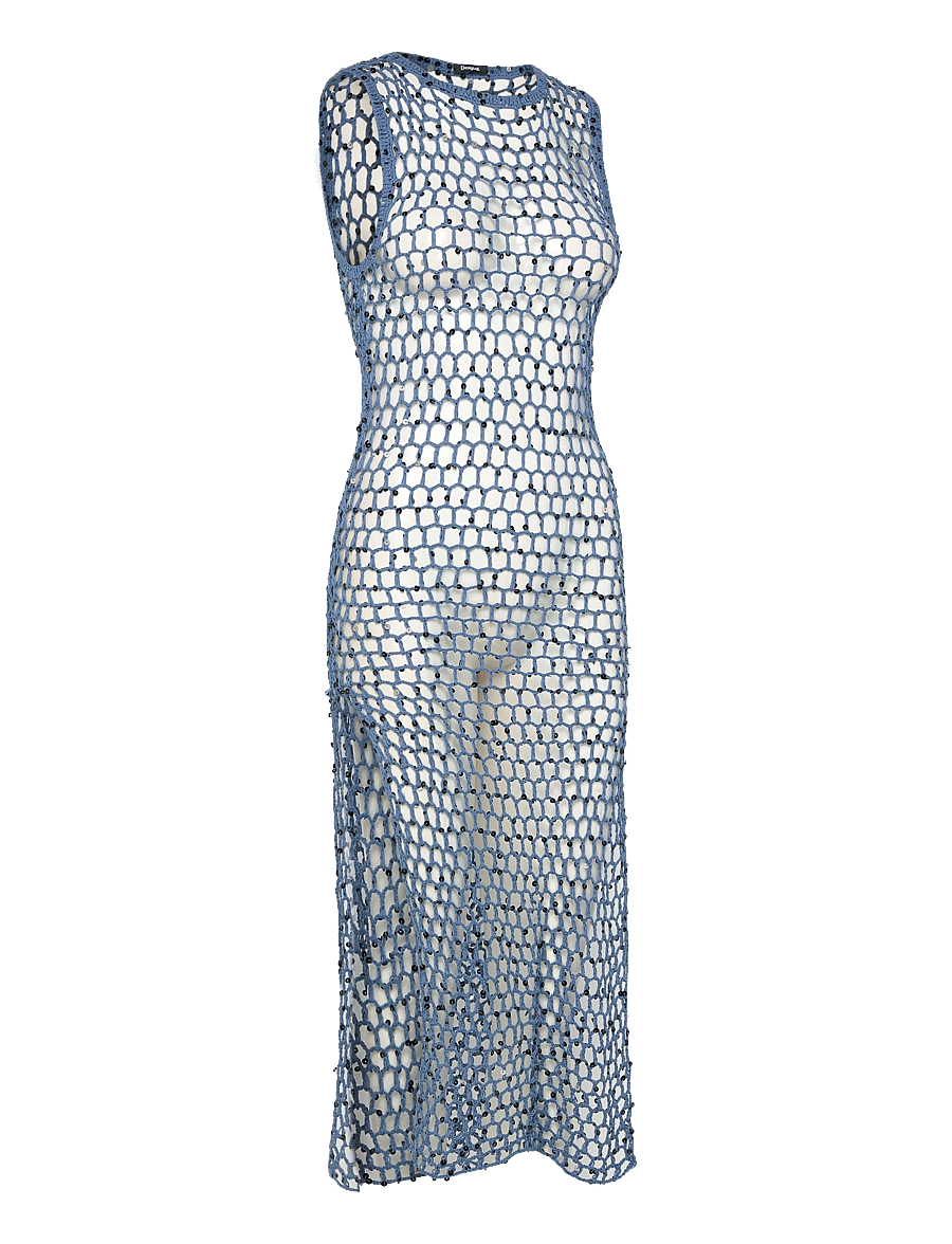 Desigual - PAREO_GLIMMER DAY BLUE - midi-kleider - blue - 2