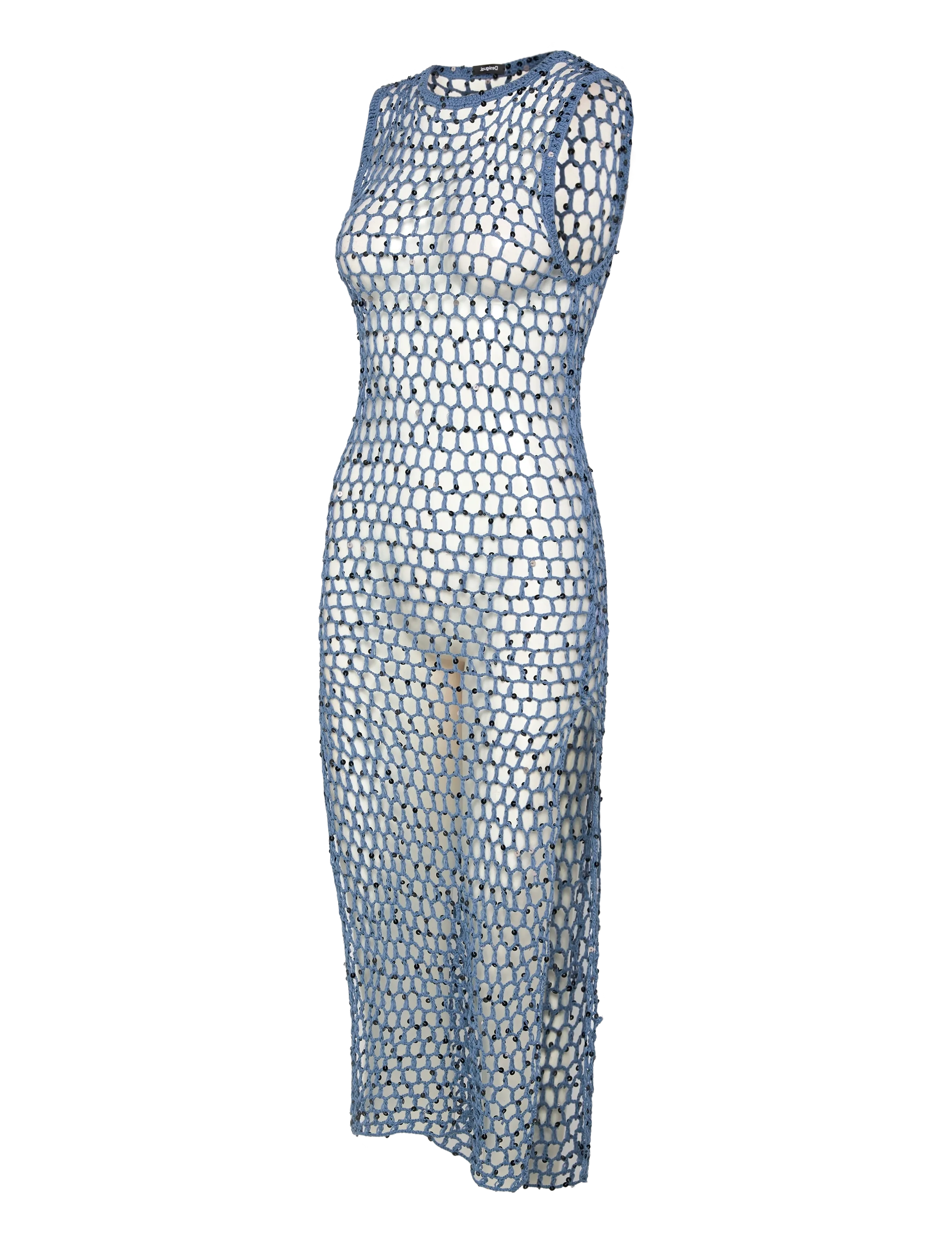Desigual - PAREO_GLIMMER DAY BLUE - midi-kleider - blue - 3