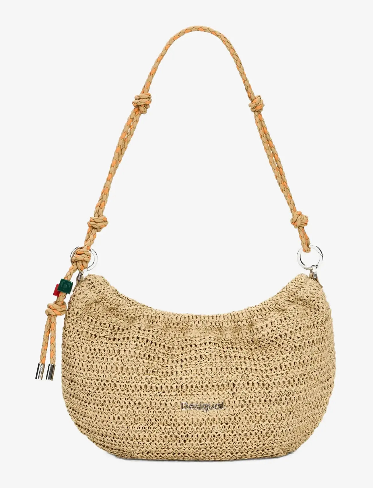 Desigual - BAG_HALF LOGO RAFFIA WA - alltags-style - white - 0