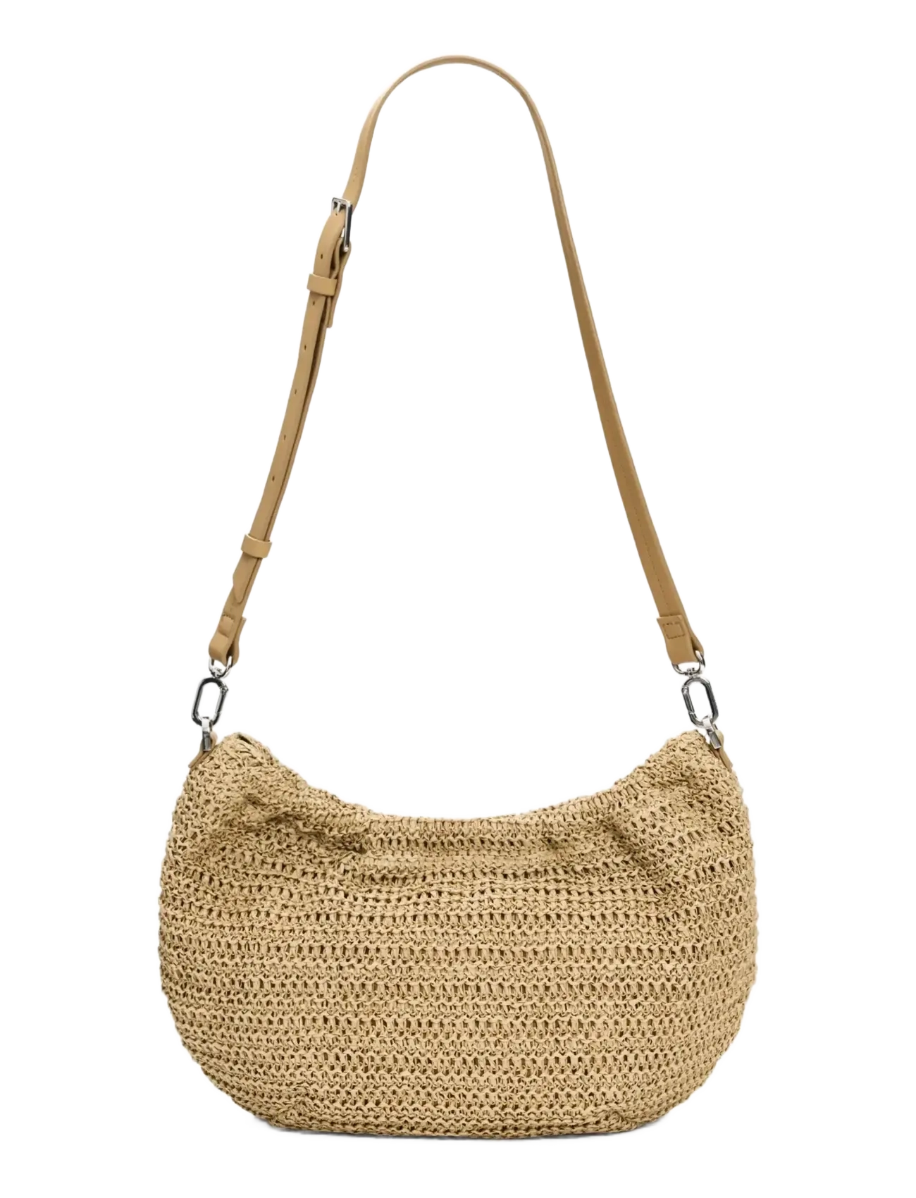 Desigual - BAG_HALF LOGO RAFFIA WA - shoulder bags - white - 1