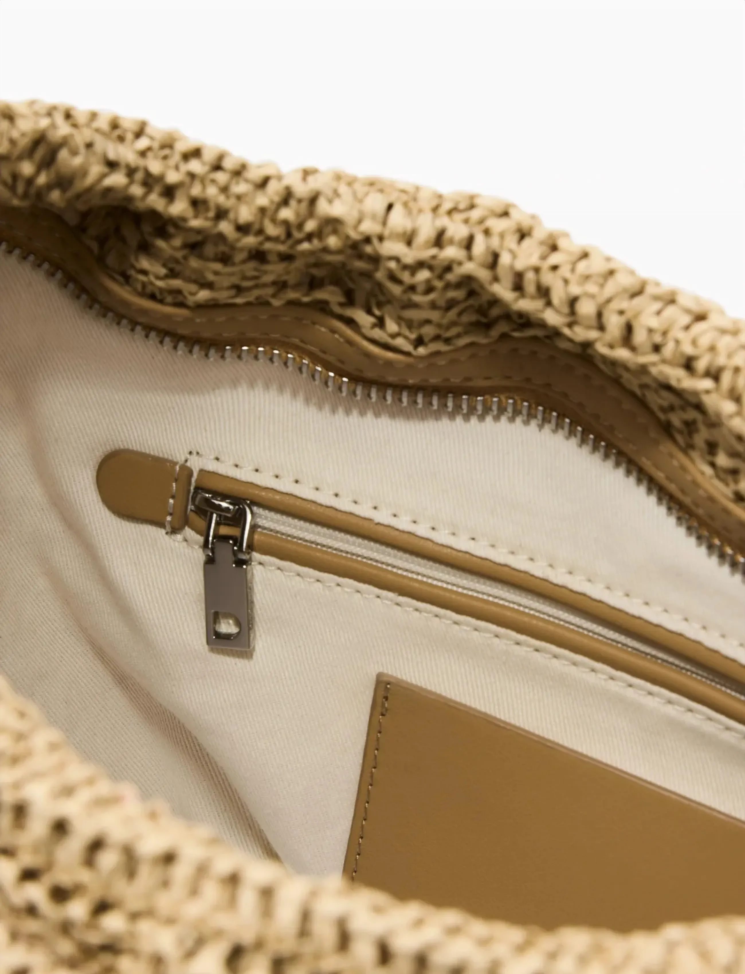 Desigual - BAG_HALF LOGO RAFFIA WA - shoulder bags - white - 2