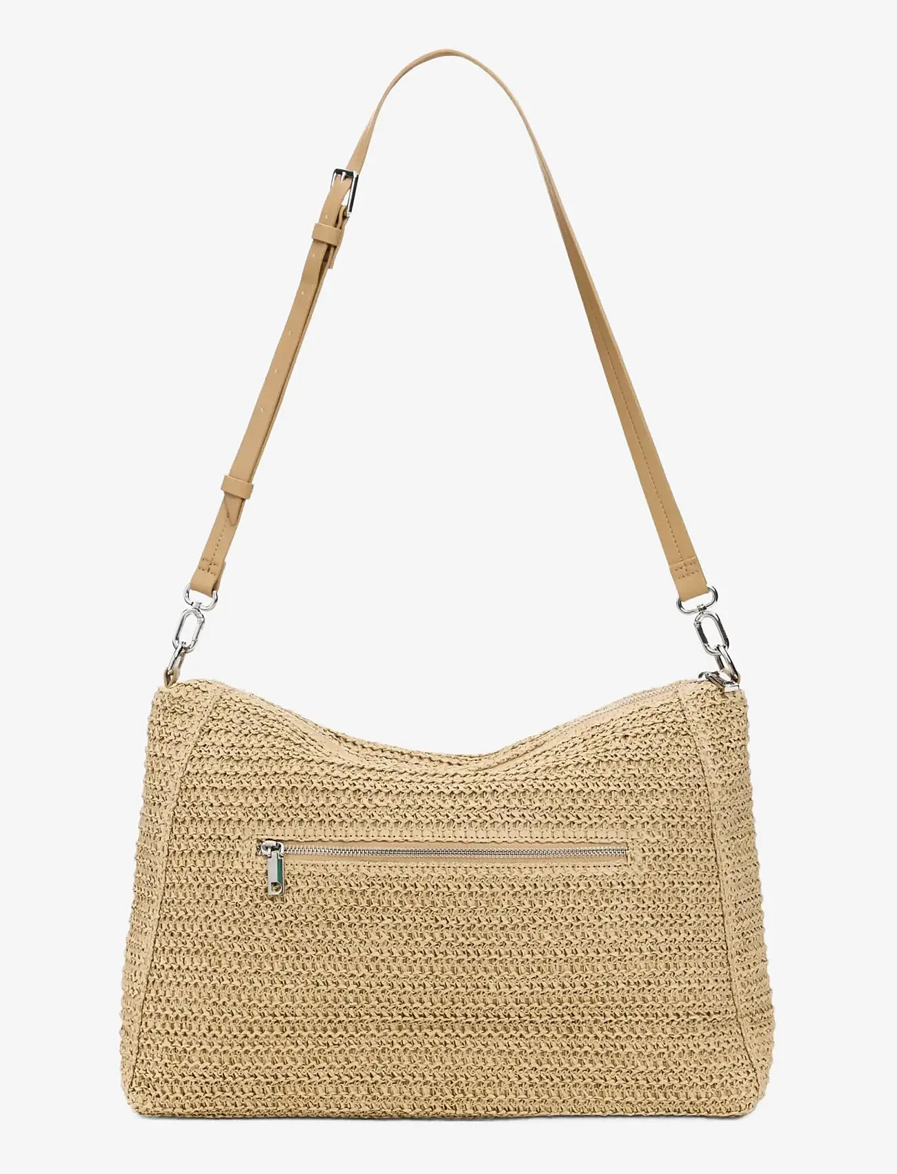 Desigual - BAG_HALF LOGO RAFFIA LE - shoulder bags - white - 1