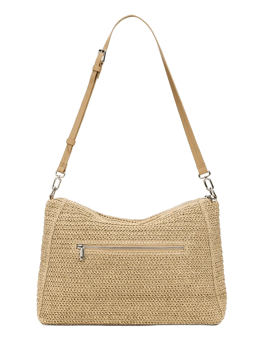 Desigual - BAG_HALF LOGO RAFFIA LE - taschen - white - 1