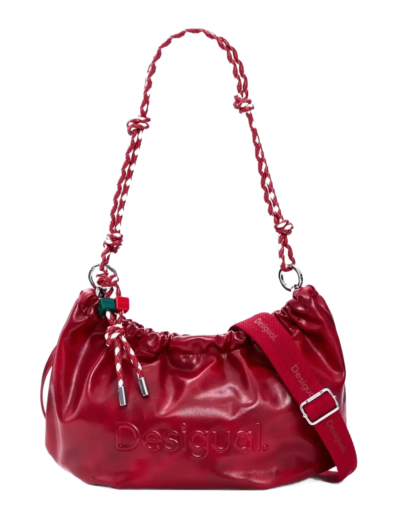Desigual Bag_Half Logo Waverly R, Kvinder, Hobo Taske, Rød, Str: ONE SIZE