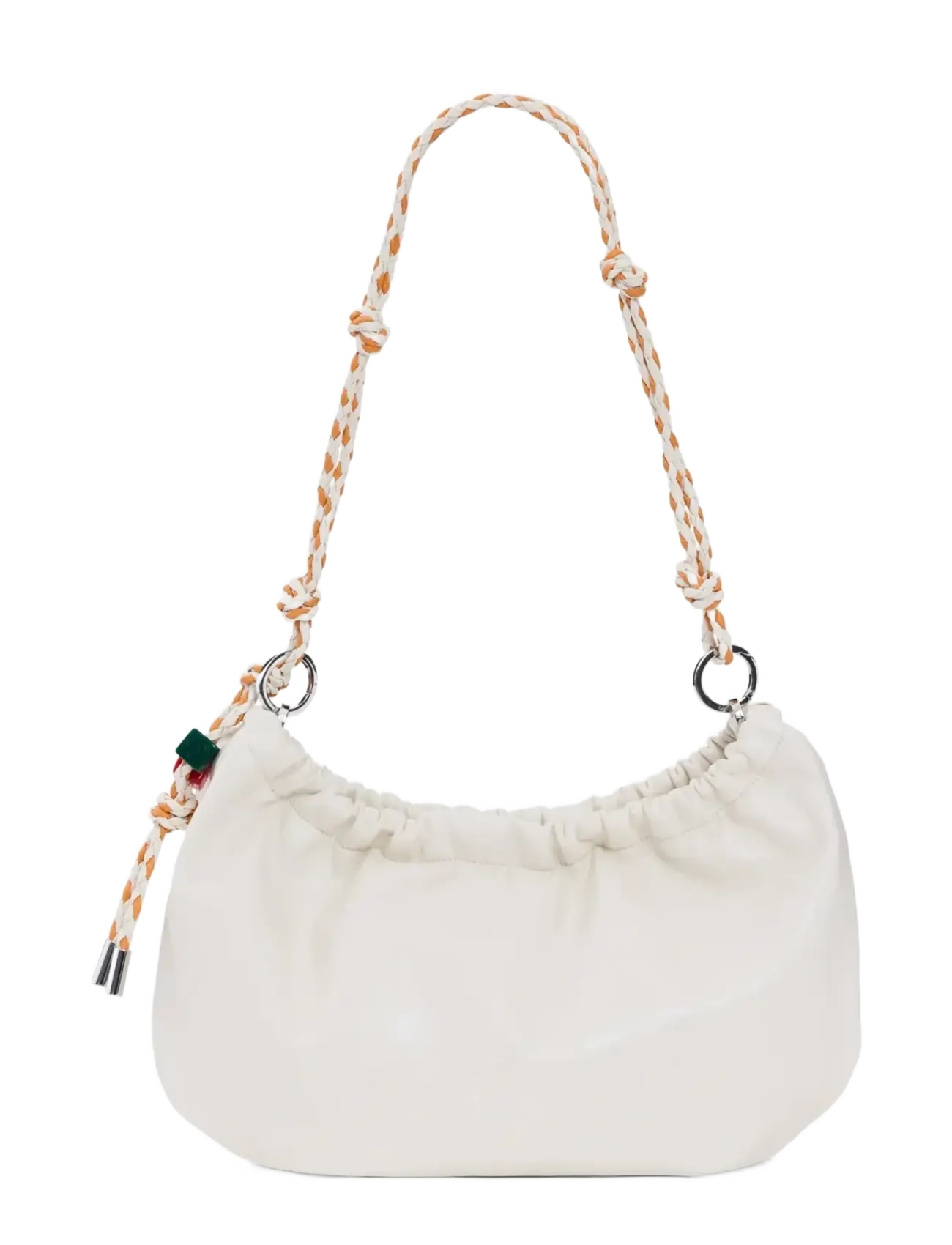 Desigual Bag_Half Logo Waver, Kvinder, Halvmåne Skuldertaske, Hvid, Str: ONE SIZE