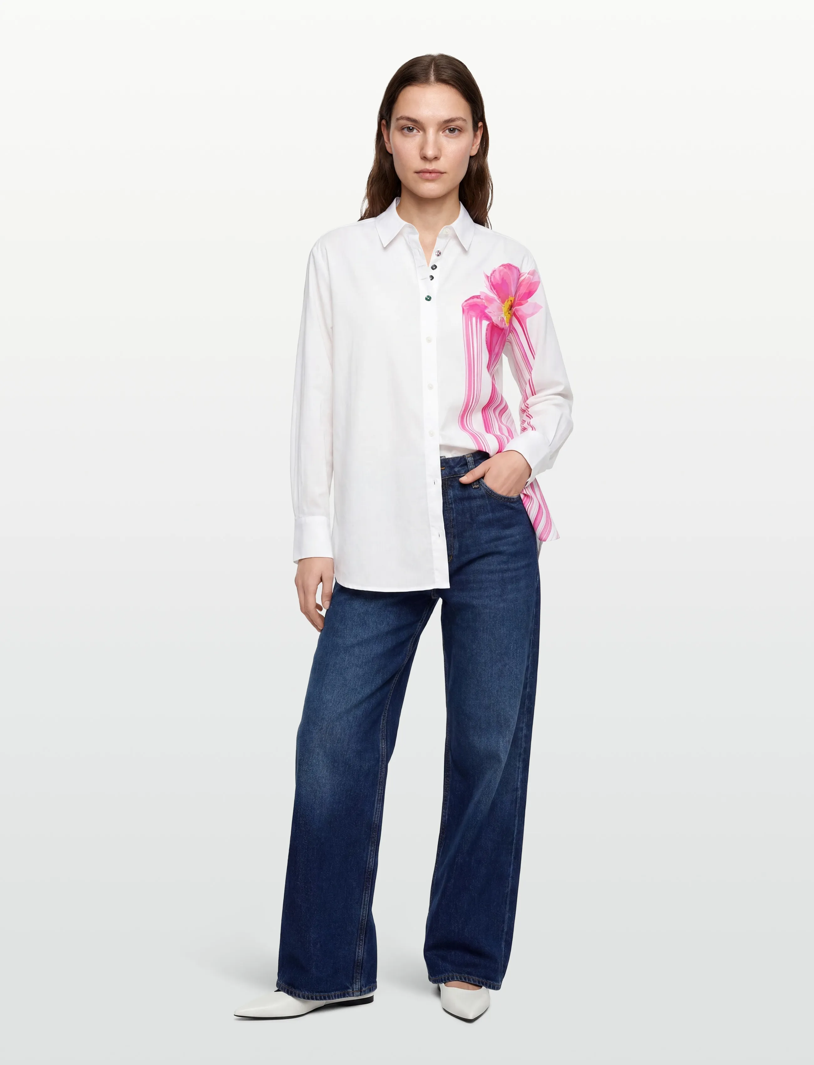 Desigual Cam_Gloss, XL, White, Skjorter > Langærmede, Dame