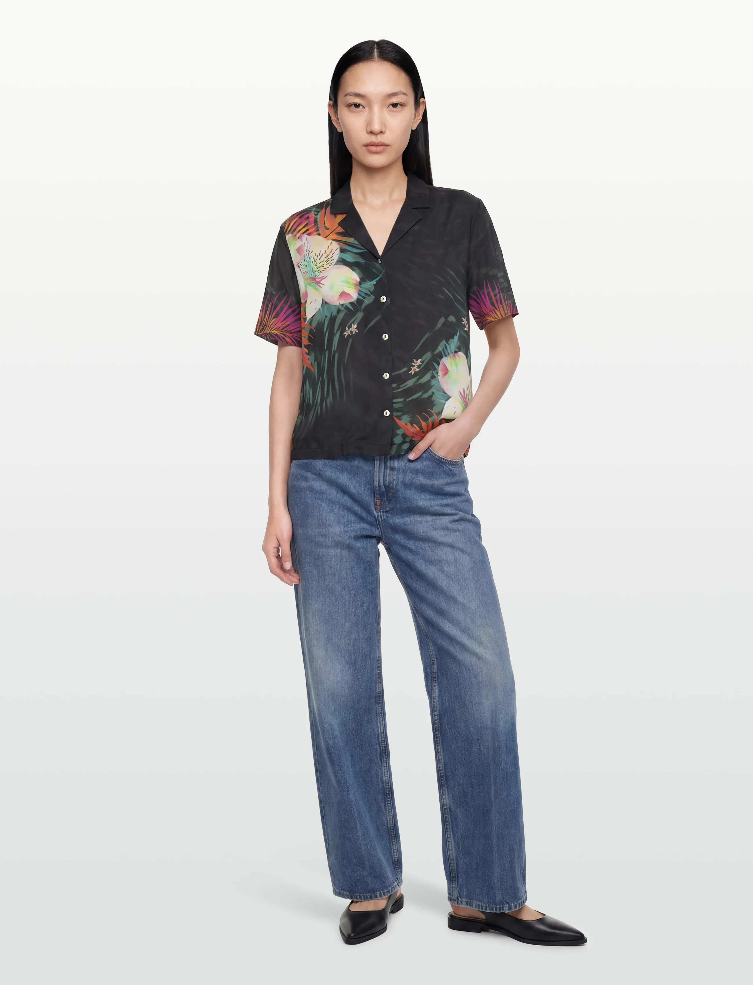 Desigual Cam_Swim-Daikiri, M, Shirts, Schwarz - Short-sleeved, Frauen