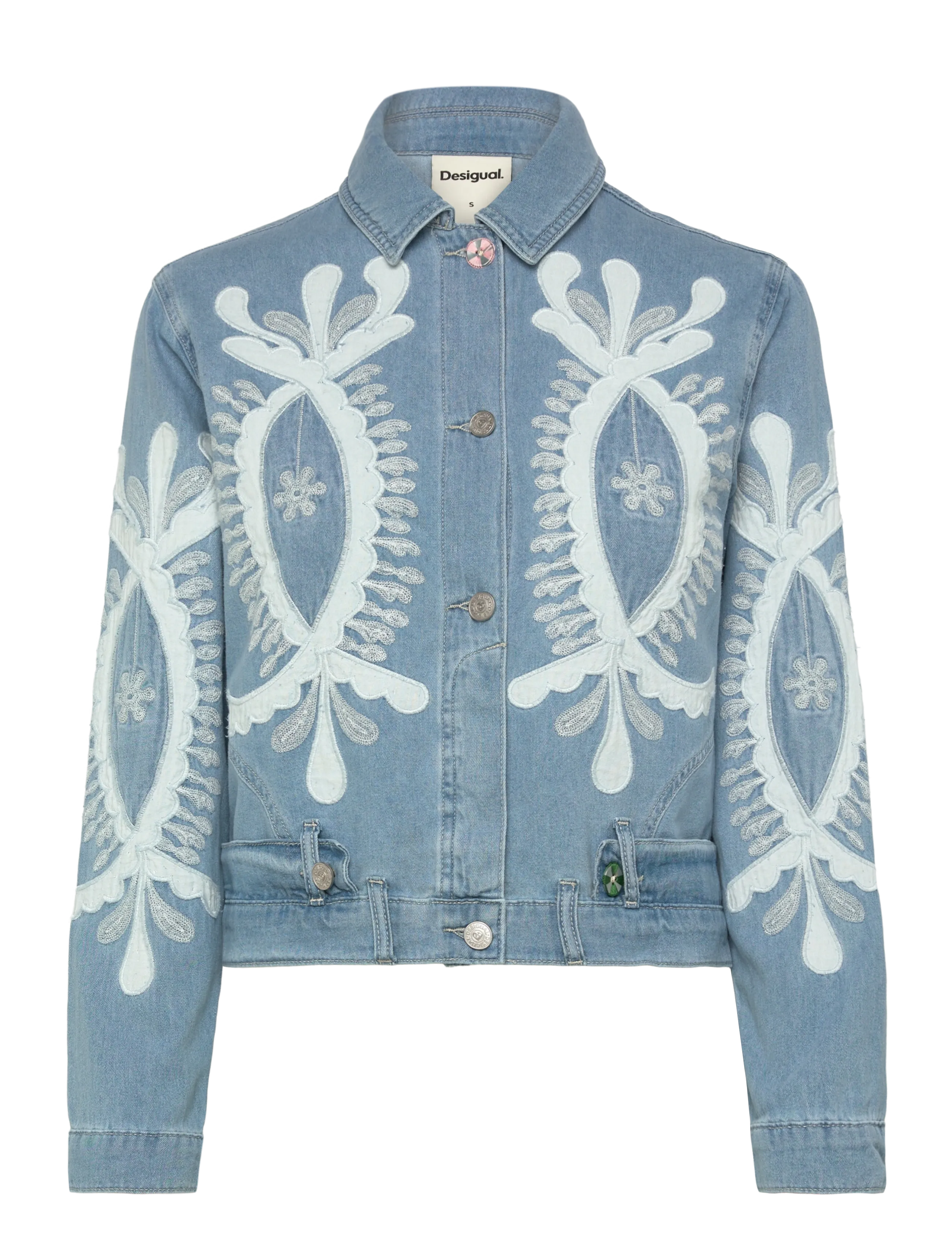 DESIGUAL Frau Denim Trucker Jacke Blau - L - Damen