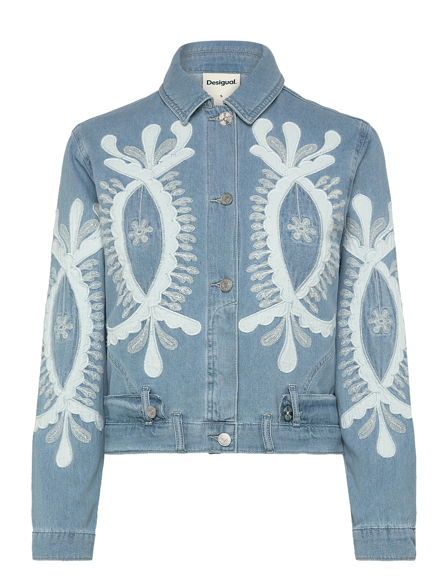 Desigual - WOMAN DENIM TRUCKER JACKET - frühlingsjacken - blue - 0