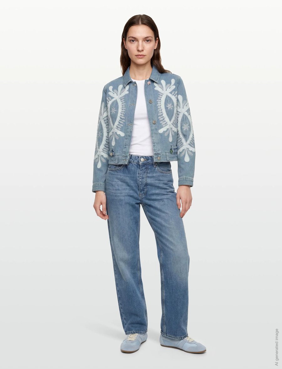 Desigual - WOMAN DENIM TRUCKER JACKET - frühlingsjacken - blue - 0