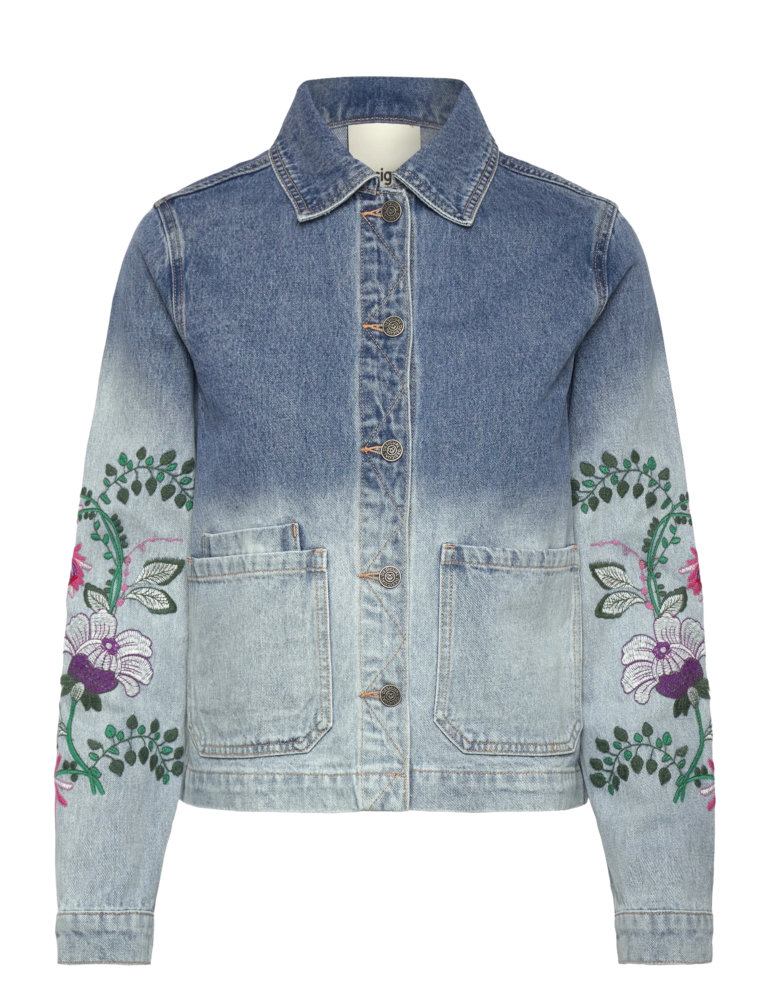 DESIGUAL Frau Denim Trucker Jacke Blau - M - Damen