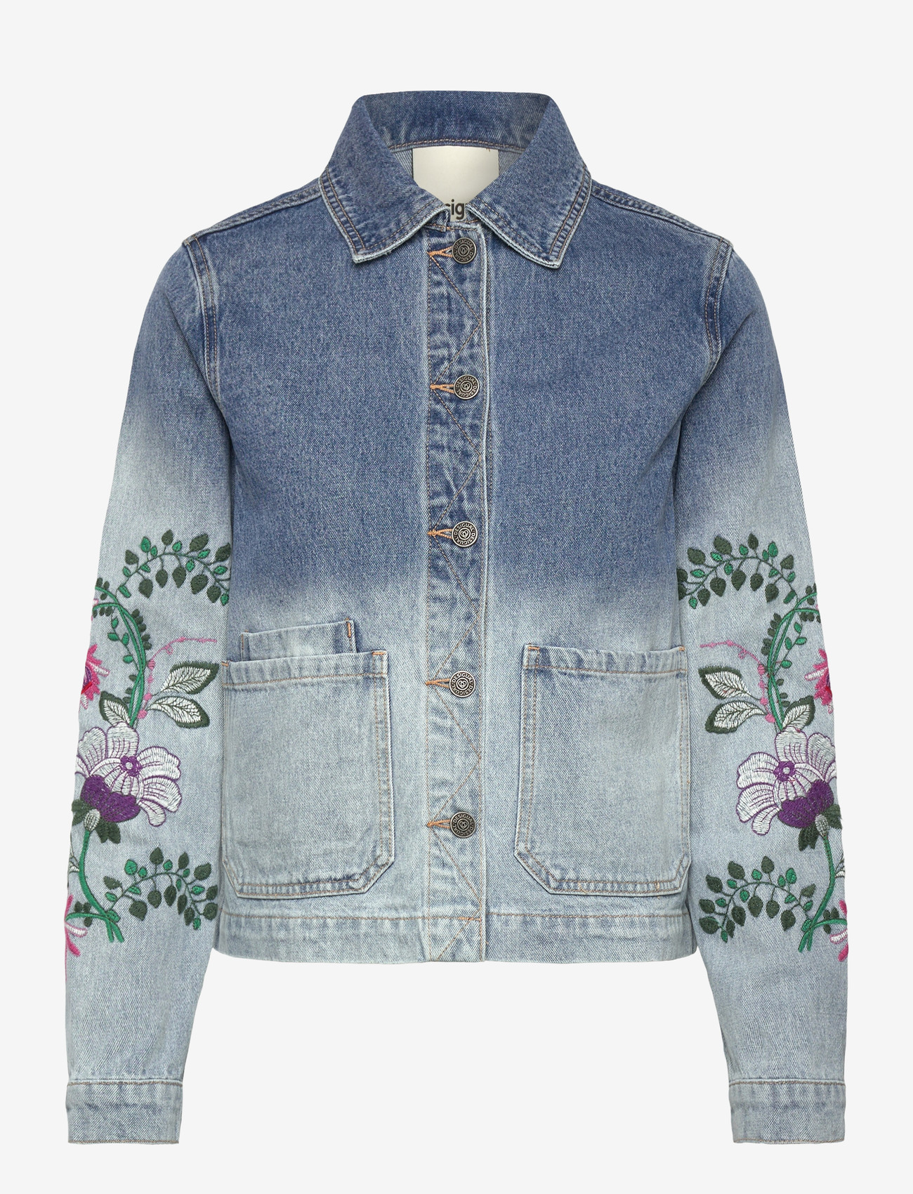 Desigual - WOMAN DENIM TRUCKER JACKET - forårsjakker - blue - 0