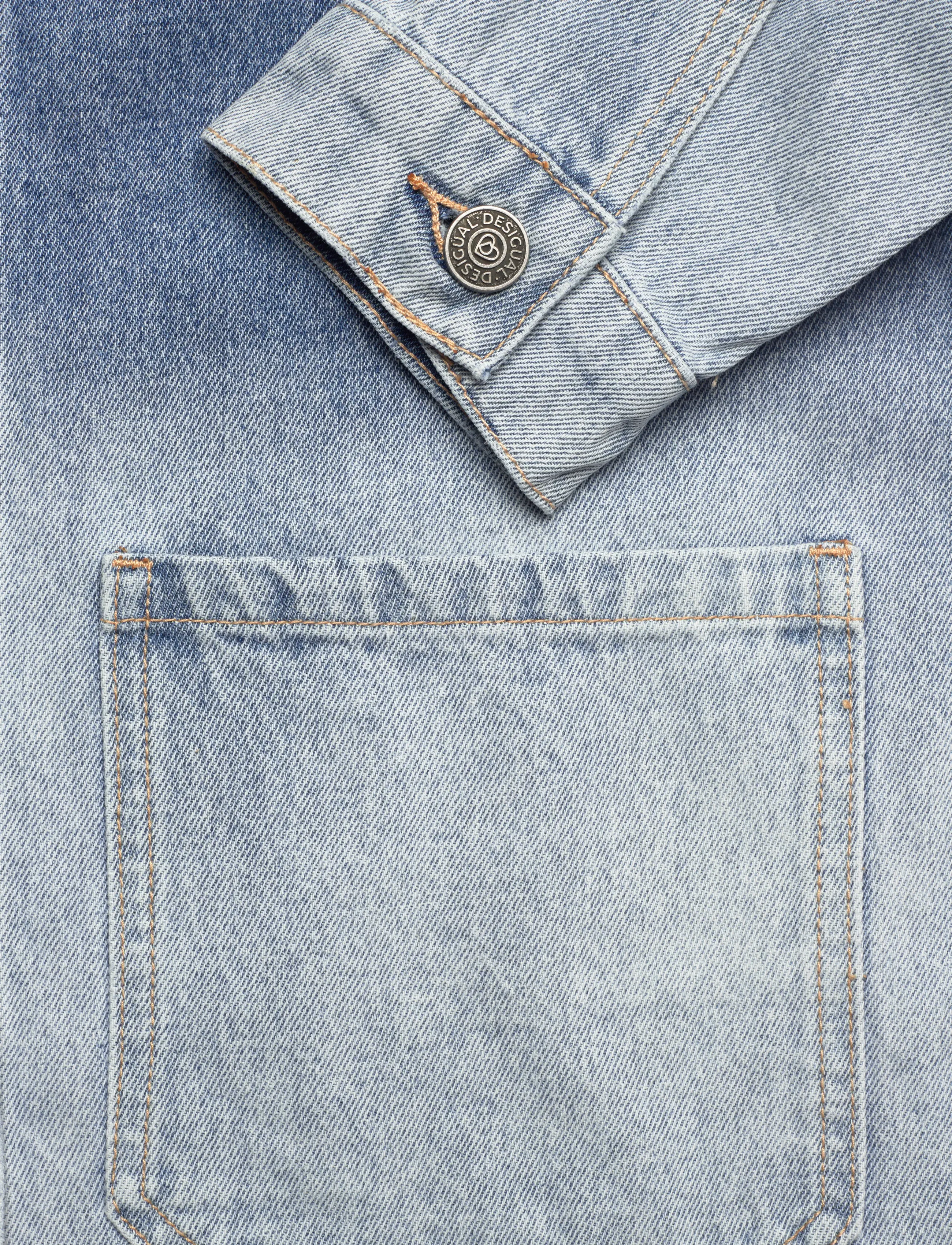 Desigual - WOMAN DENIM TRUCKER JACKET - lentejassen - blue - 3