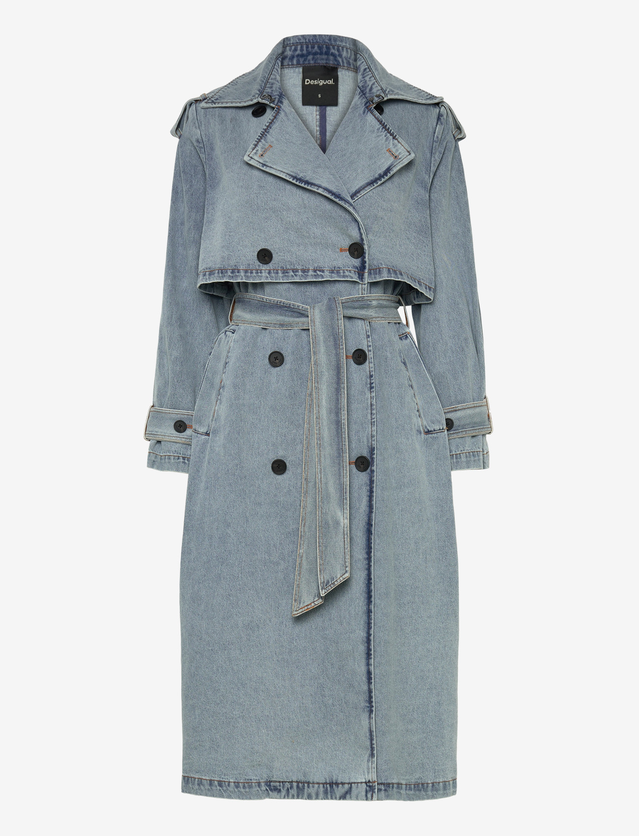 Desigual - WOMAN DENIM TRENCH - trench coats - blue - 0