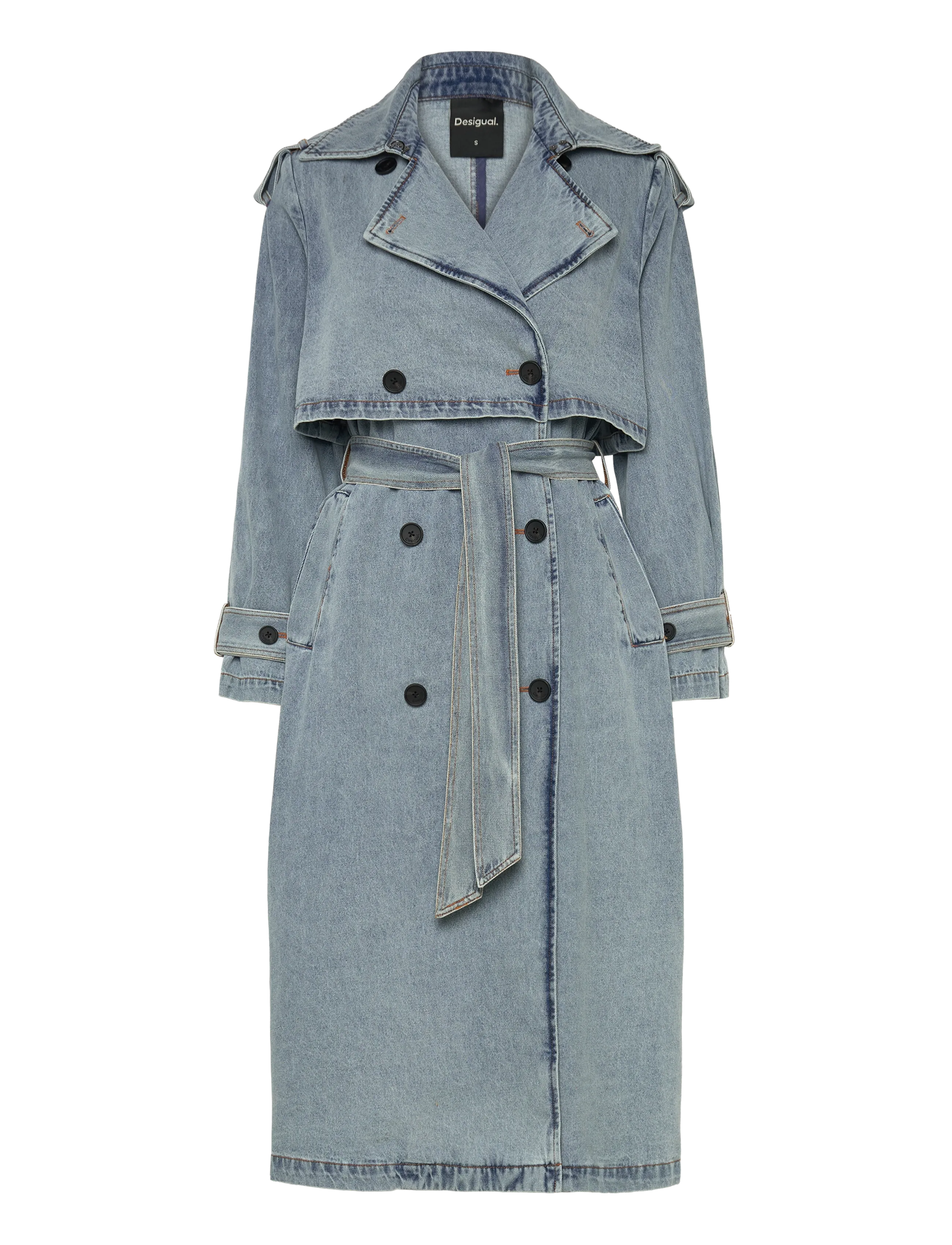 Desigual WOMAN DENIM TRENCH - Tøj - BLUE / blue