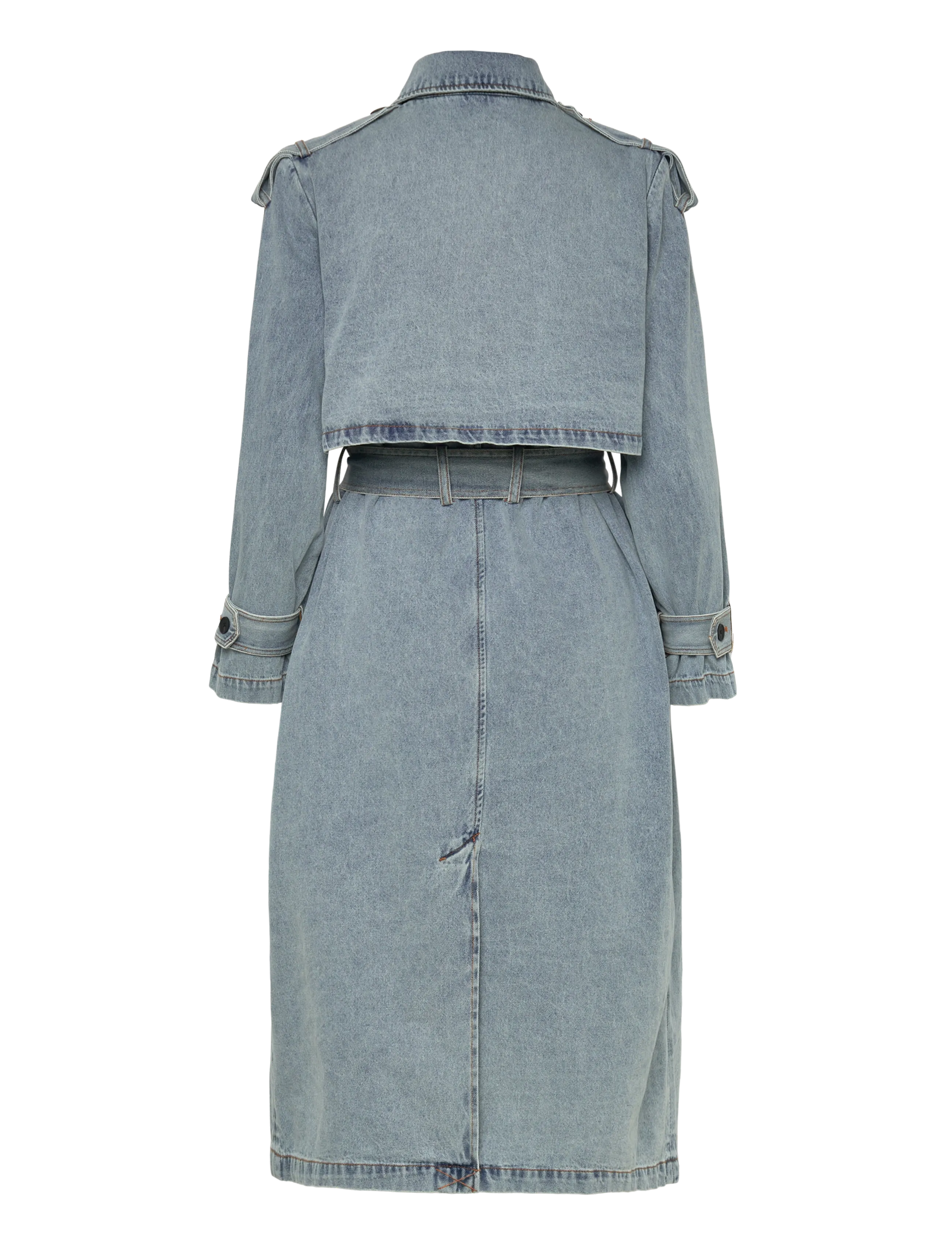 Desigual - WOMAN DENIM TRENCH - vihmamantlid - blue - 1