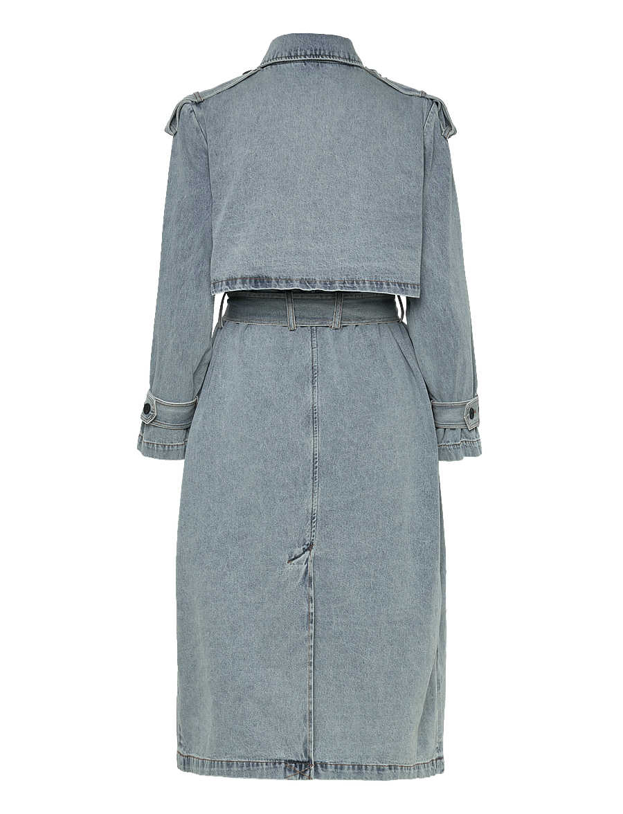 Desigual - WOMAN DENIM TRENCH - trenchcoats - blue - 1