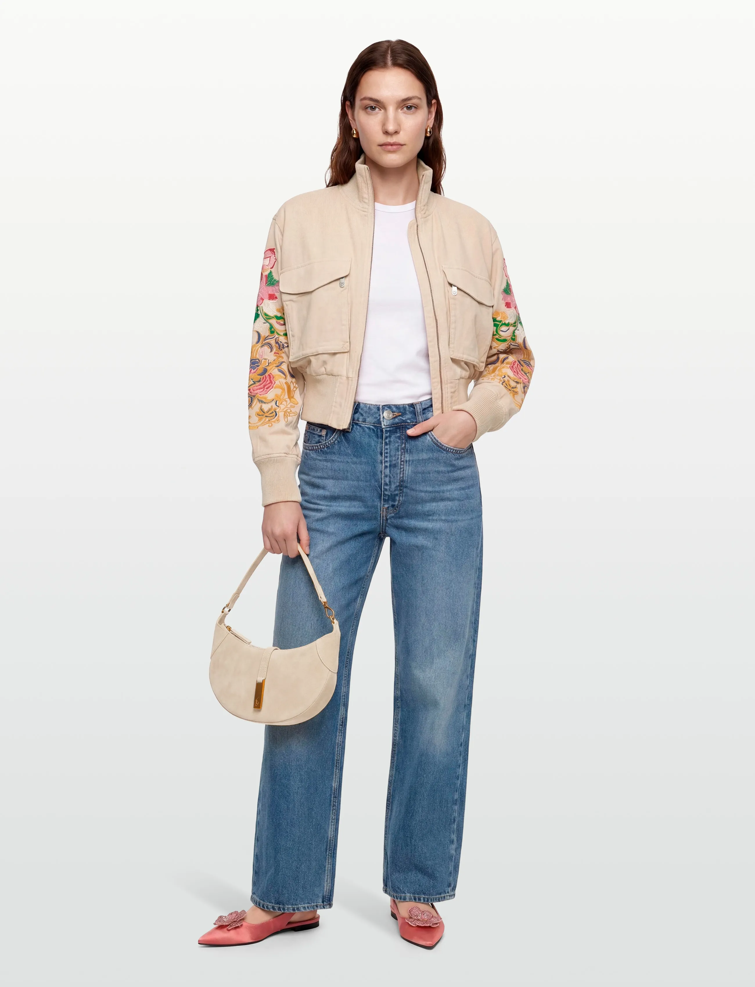 Desigual Woman Woven Jacket, XS, Jackets, Creme - Bomber, Frauen