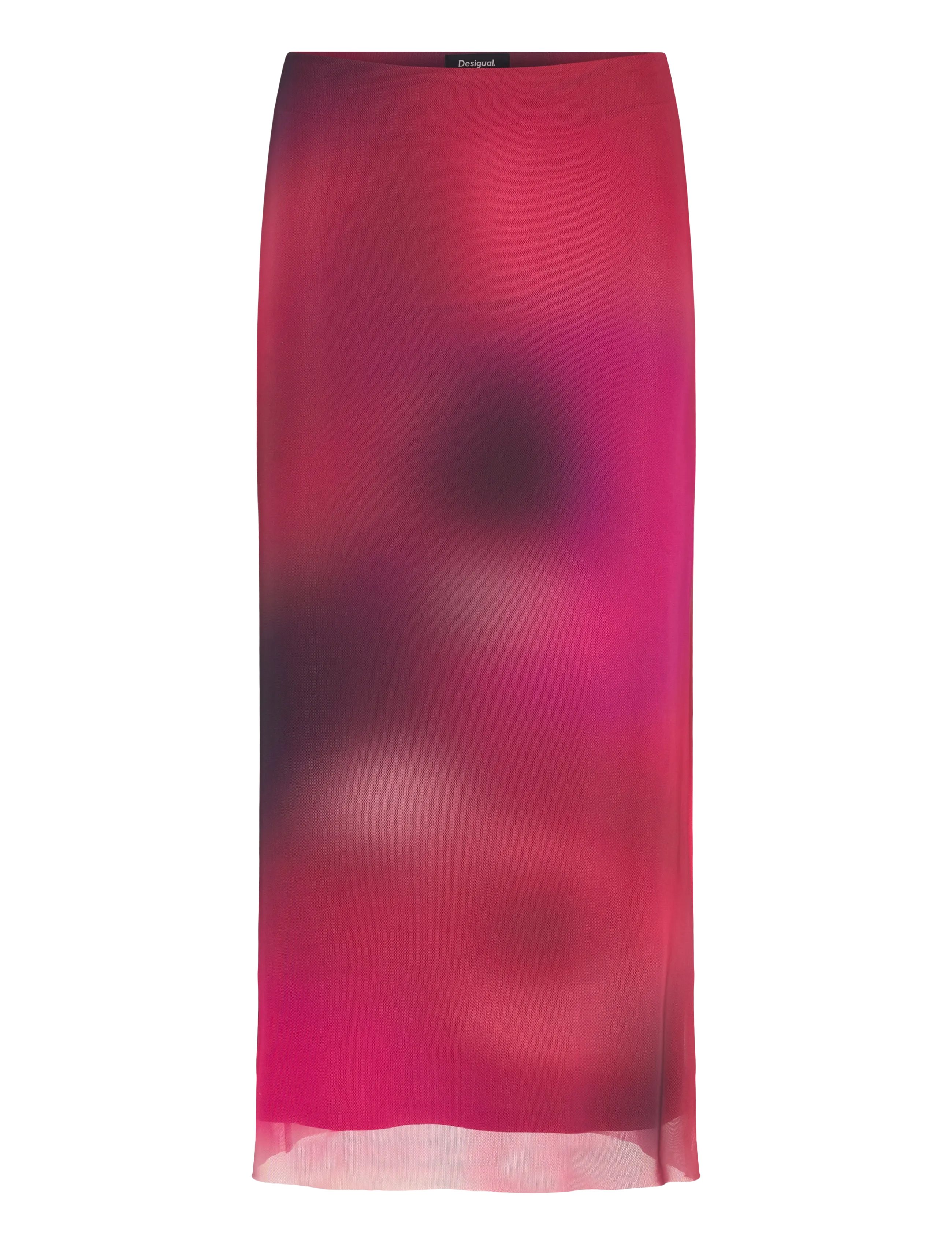 Desigual FAL_ASMEE, 3098 NEON PINK, S - Midi nederdele - RED / pink/rose