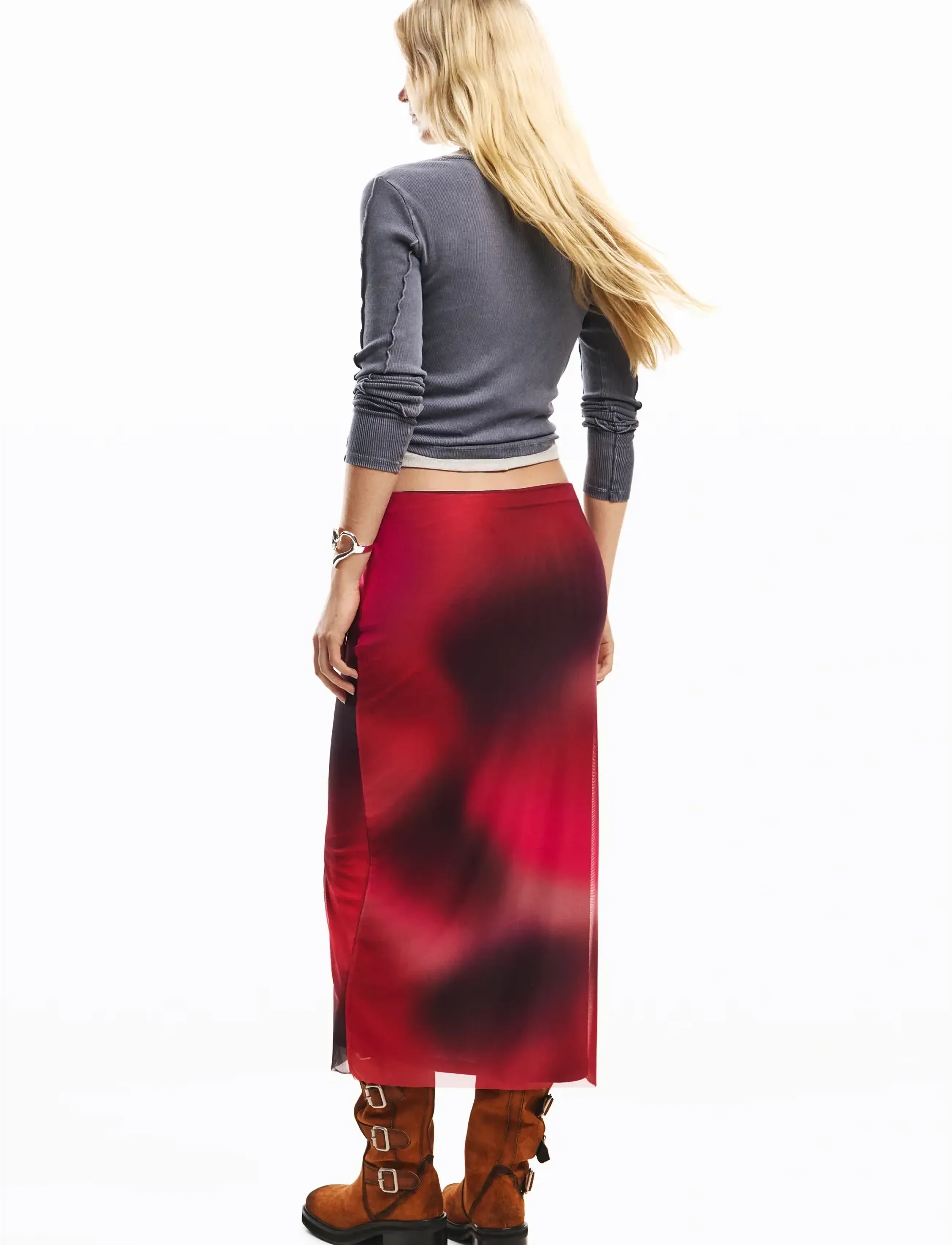 Desigual - FAL_ASMEE - midi skirts - red - 3