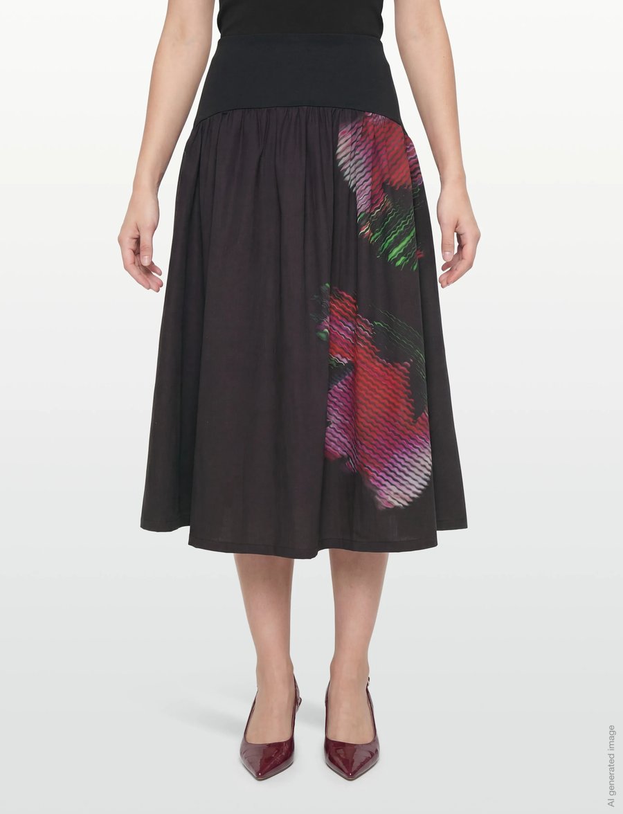 Desigual - FAL_CANE - midi-röcke - black - 3