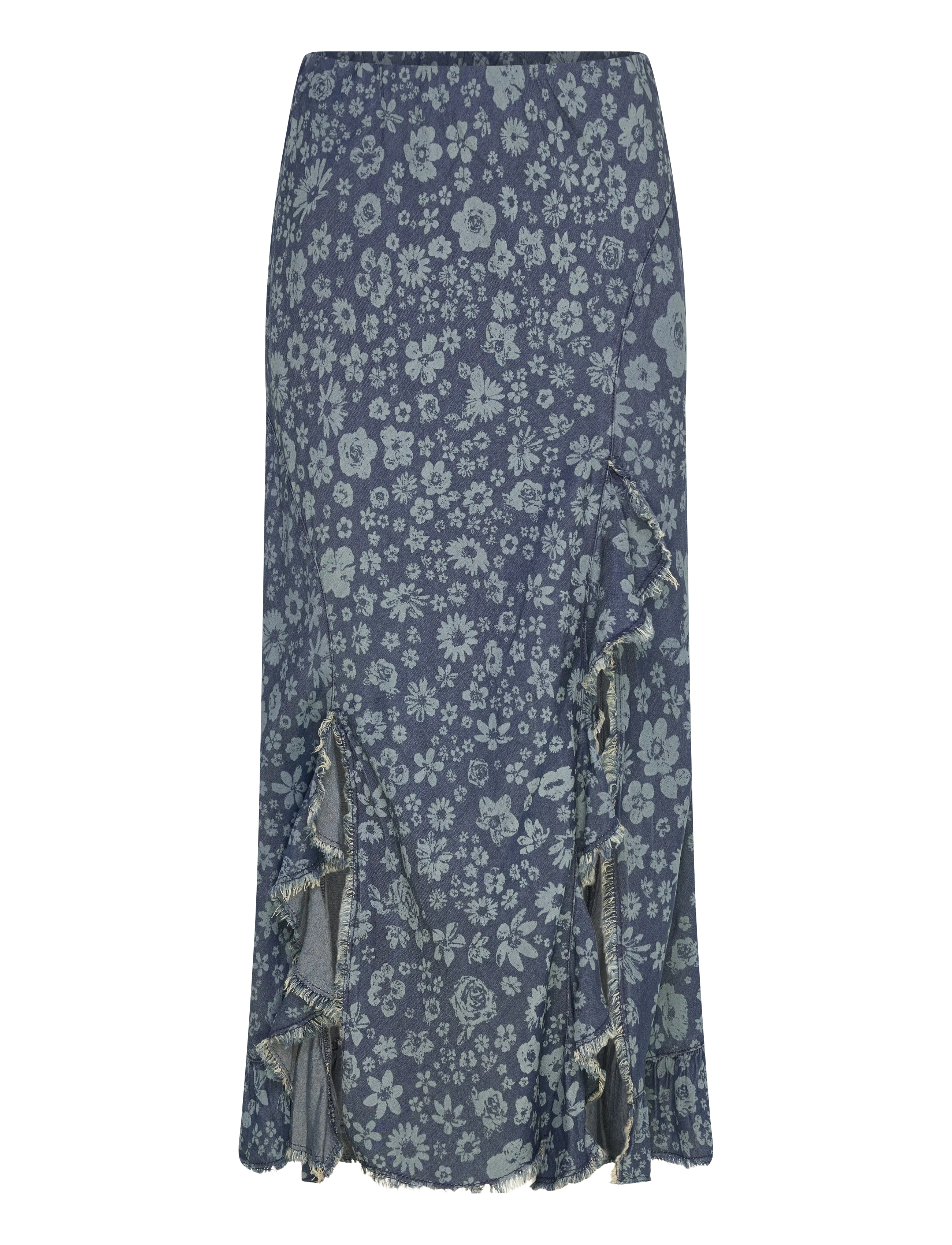 Desigual FAL_ANEM, 5053 DENIM MEDIUM WASH, M - Midi nederdele - BLUE / blue