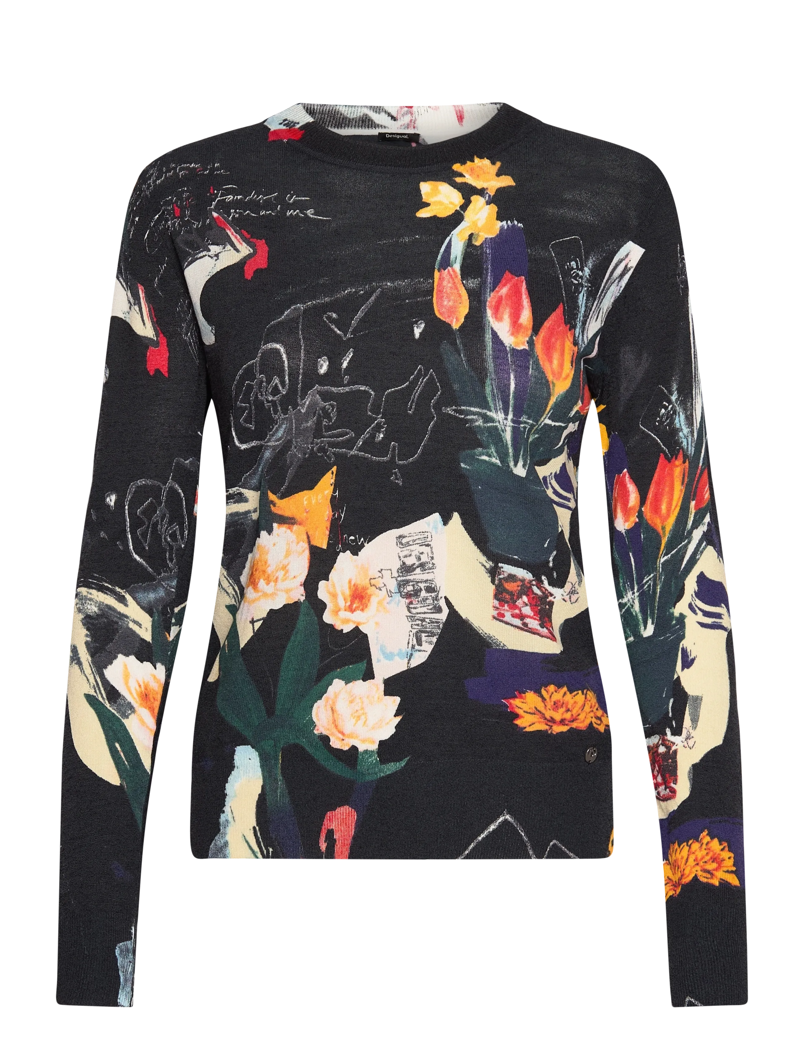 Desigual JERS_NANTES_LACROIX - Truien - BLACK / black